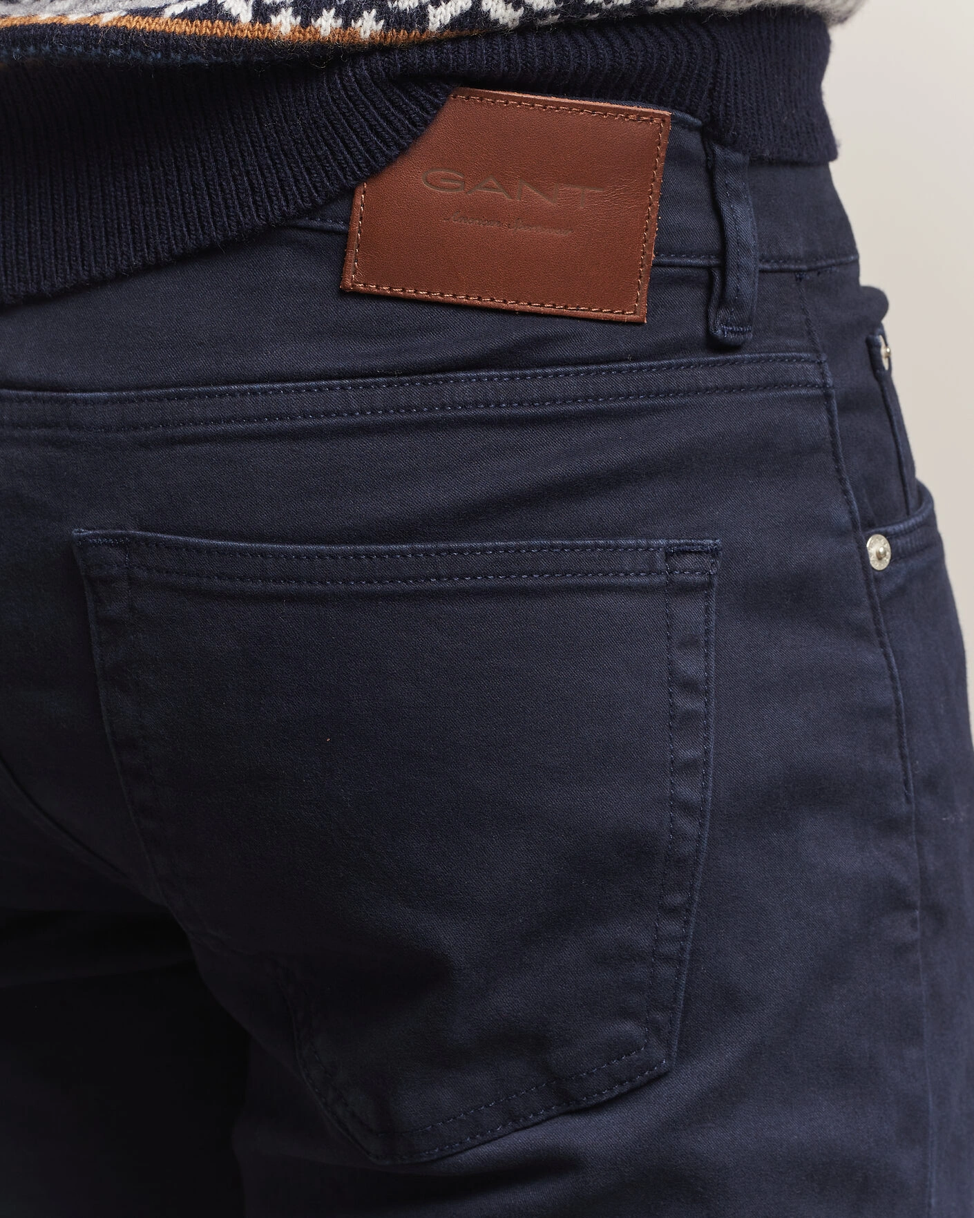 Herr | Byxor | Gant | Regular Fit Moleskin 5-Pocket Pants Evening Blue