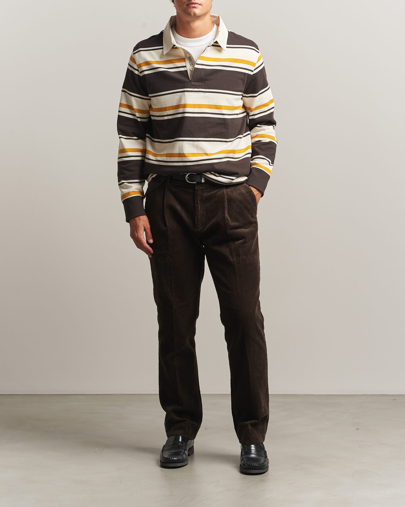 Herr | Byxor | Gant | Corduroy Trousers Black Brown