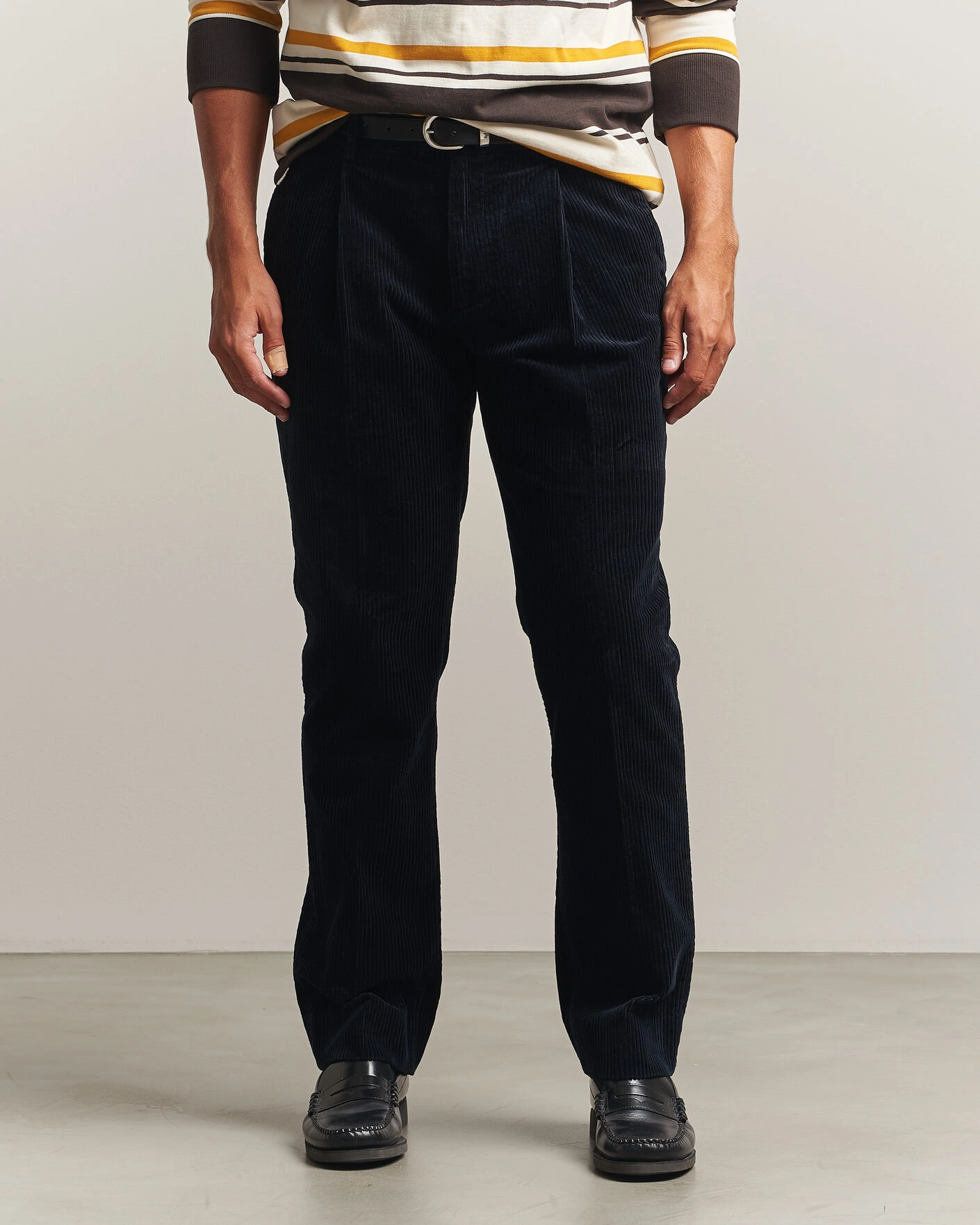 Herr | Byxor | Gant | Corduroy Trousers Evening Blue