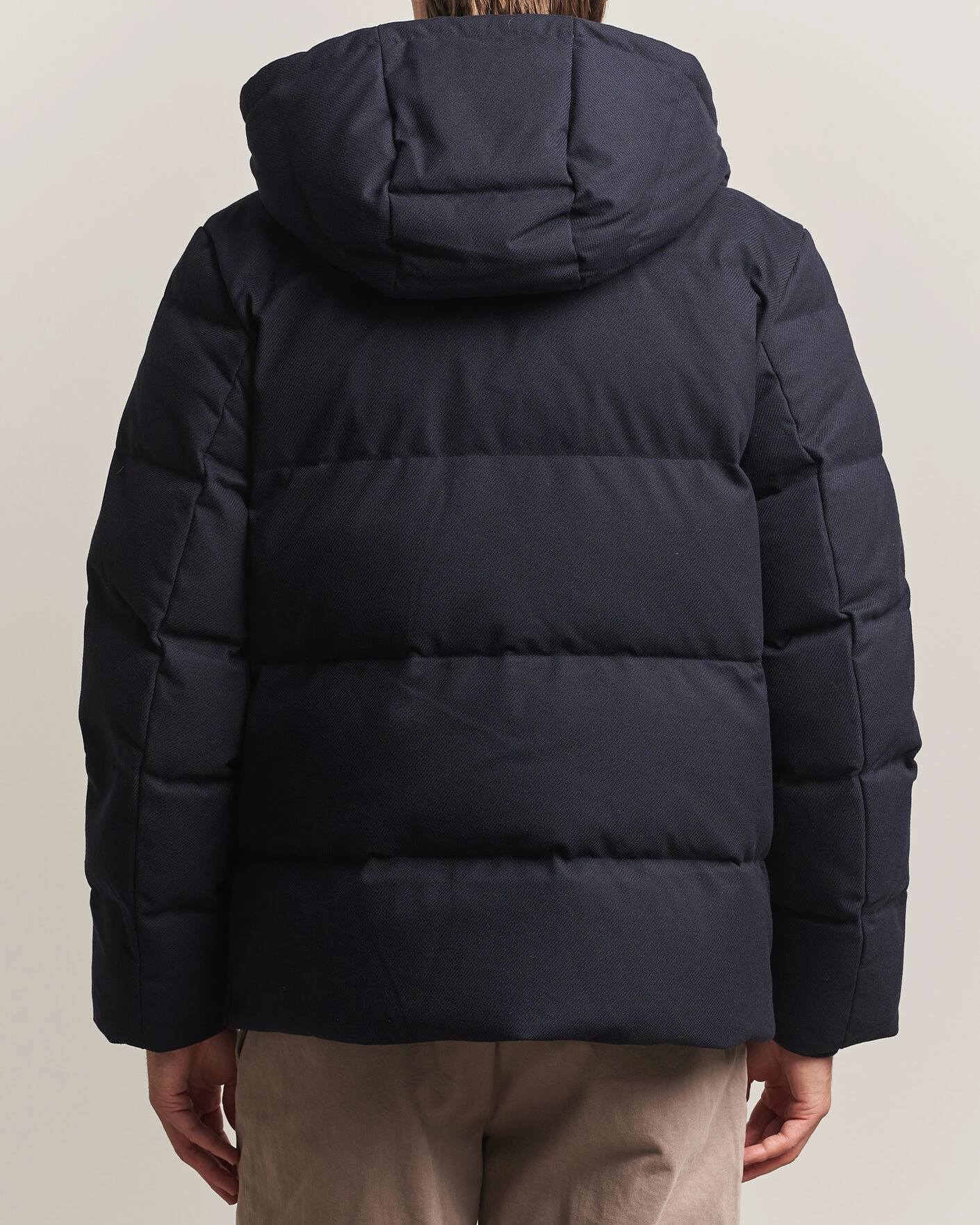 Herr | Jackor | Gant | Flannel Down Hooded Jacket Evening Blue