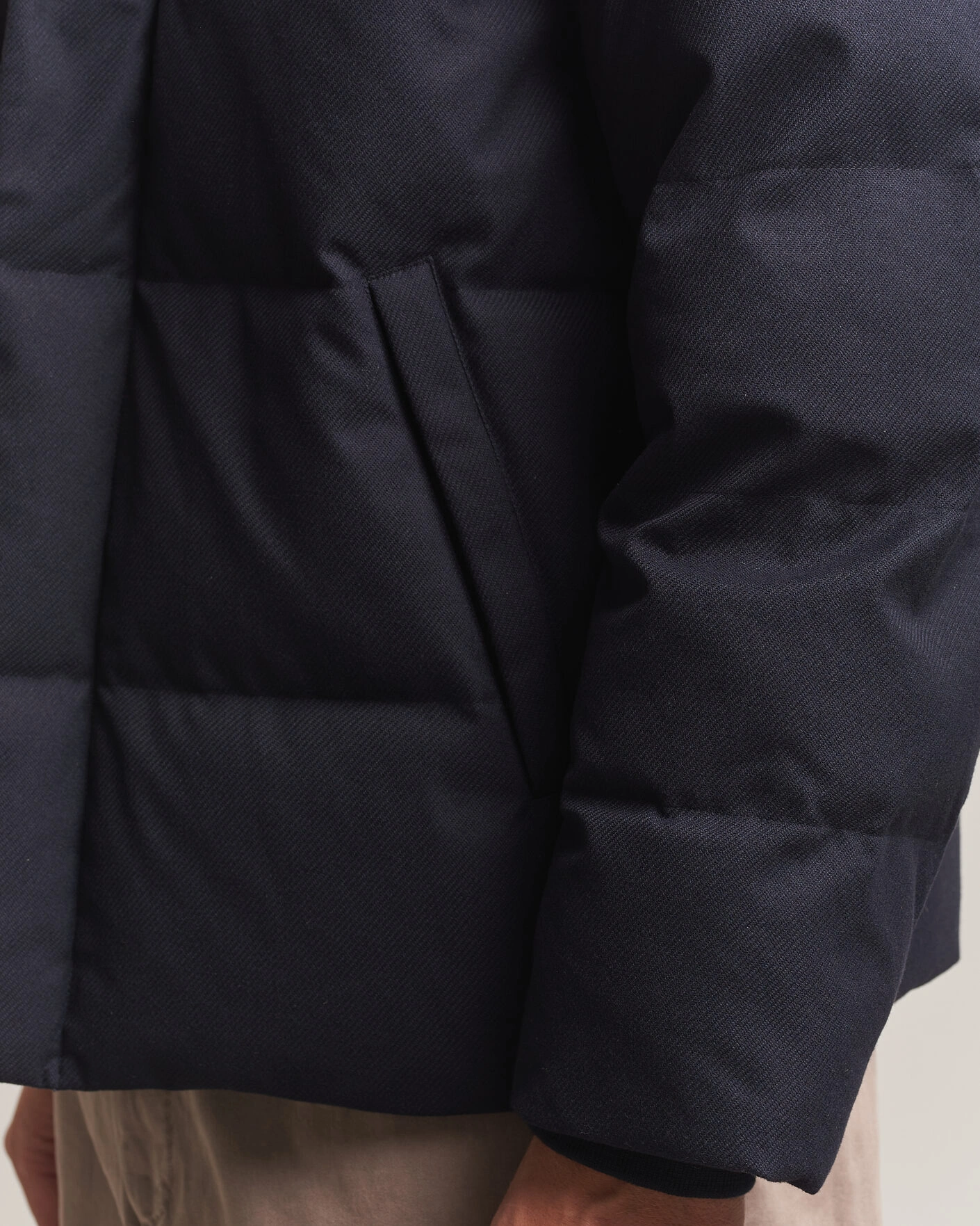 Herr | Jackor | Gant | Flannel Down Hooded Jacket Evening Blue