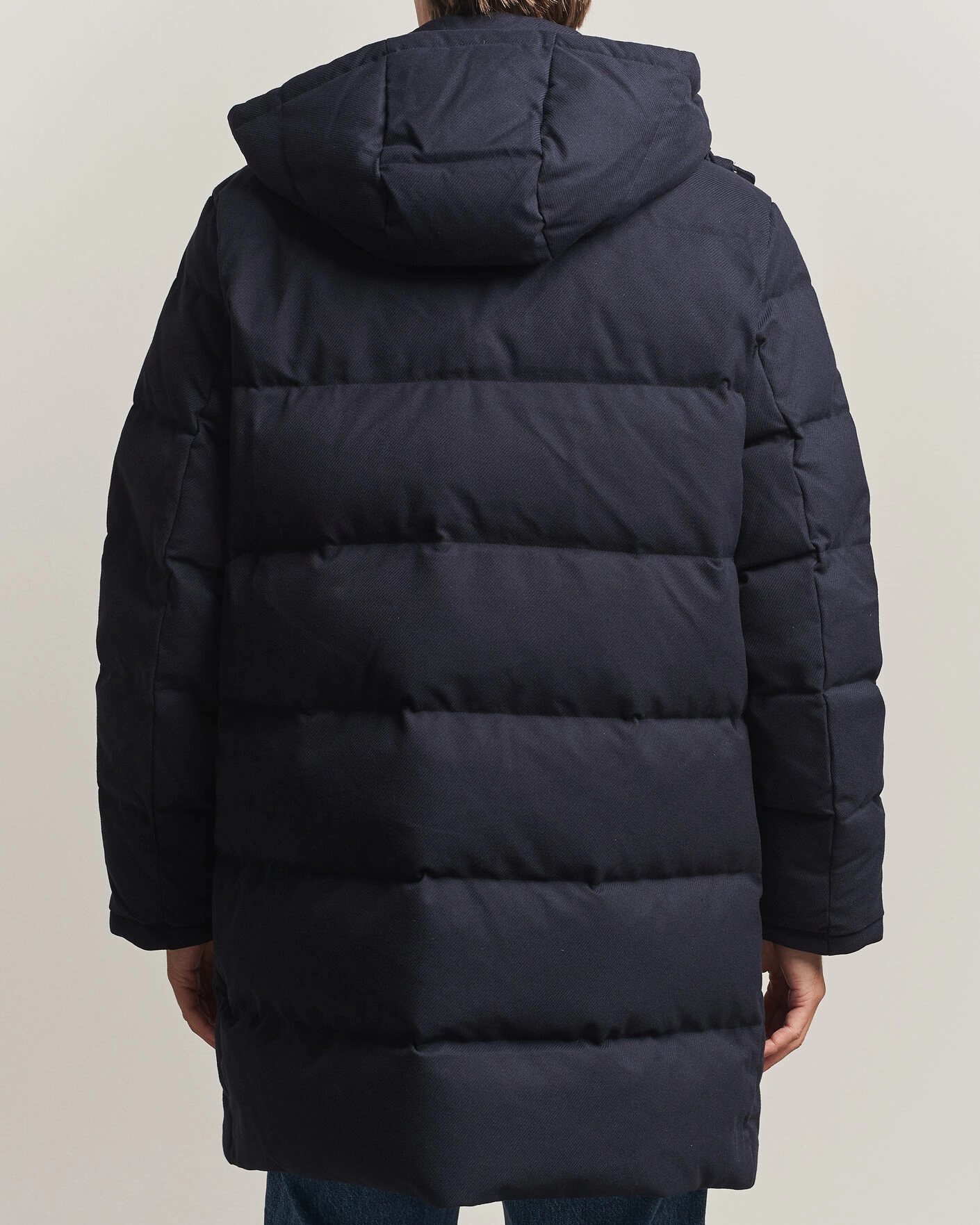 Herr | Jackor | Gant | Flannel Down Hooded Parka Evening Blue