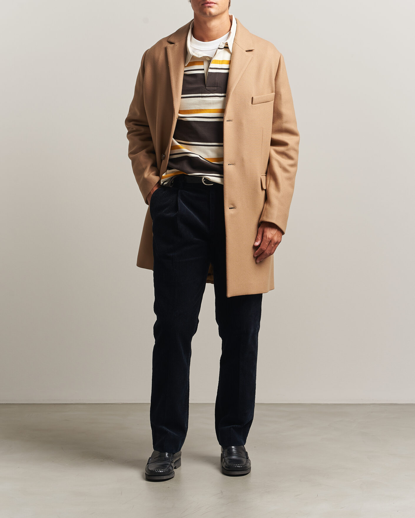 Herr | Jackor | Gant | Classic Wool/Cashmere Coat Light Taupe