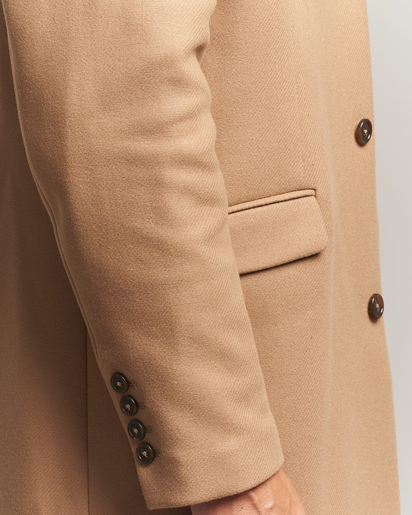 Herr | Jackor | Gant | Classic Wool/Cashmere Coat Light Taupe