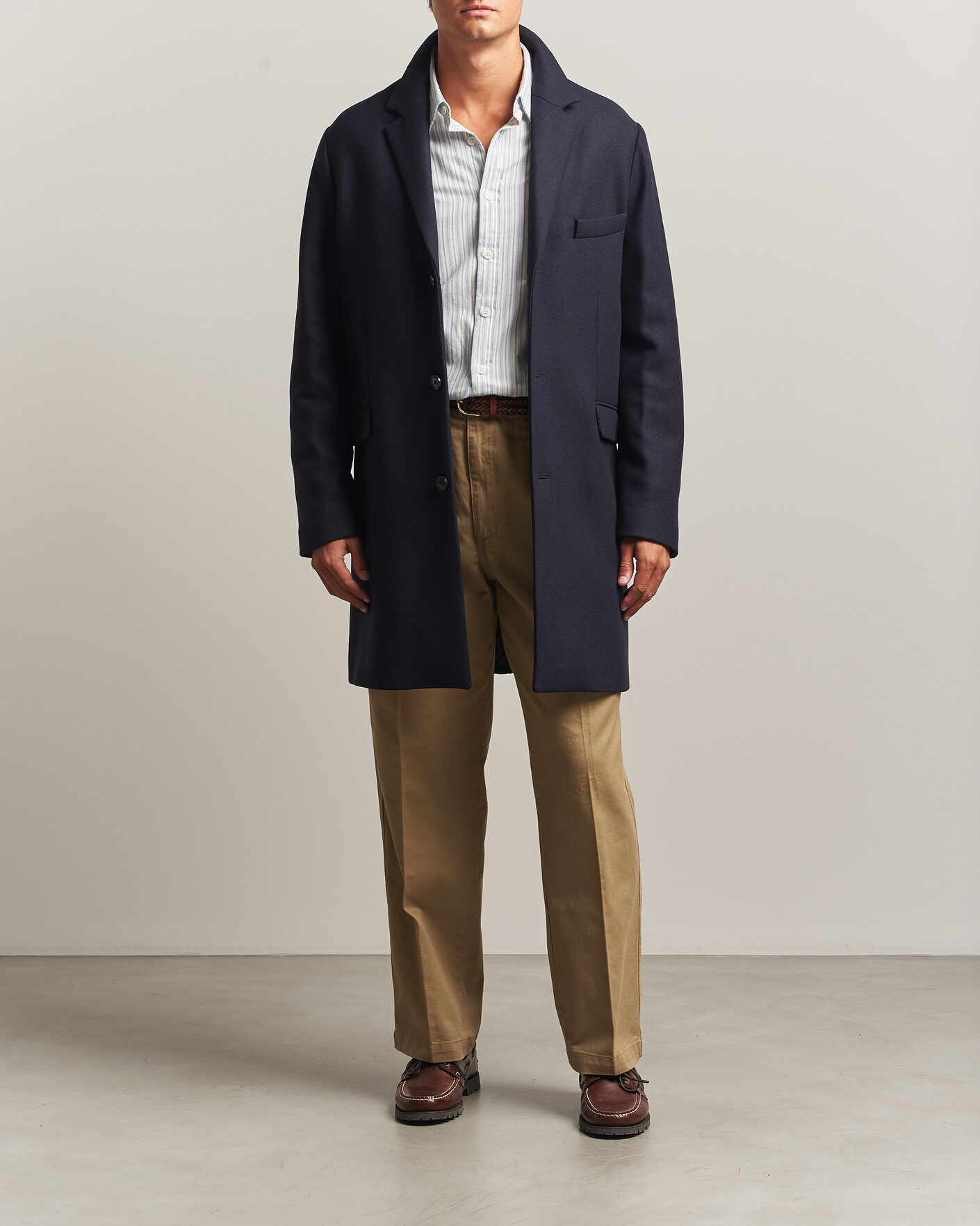 Herr | Jackor | Gant | Classic Wool/Cashmere Coat Evening Blue