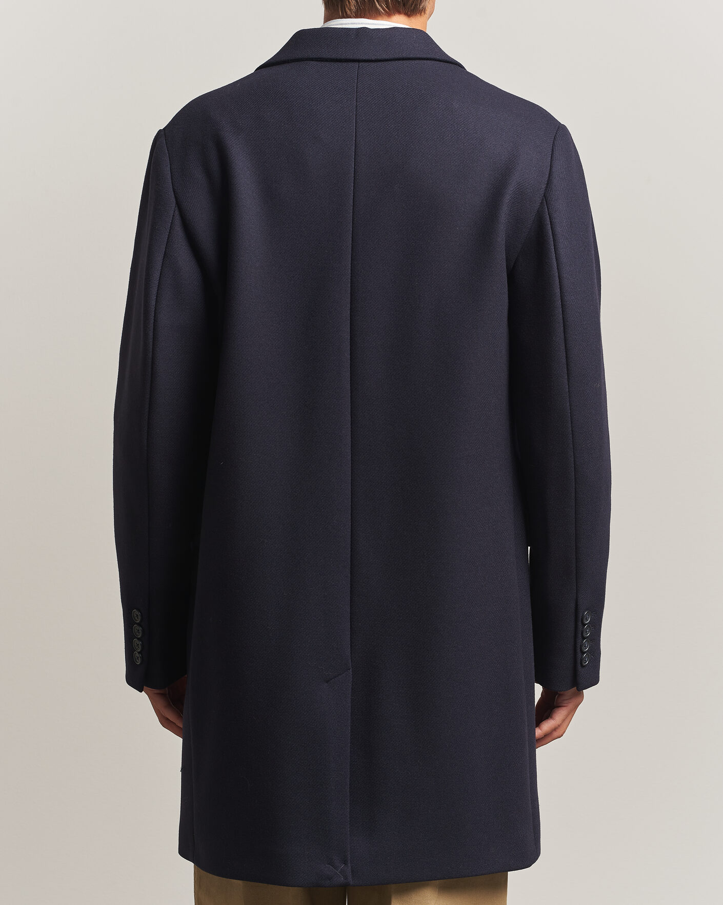 Herr | Jackor | Gant | Classic Wool/Cashmere Coat Evening Blue