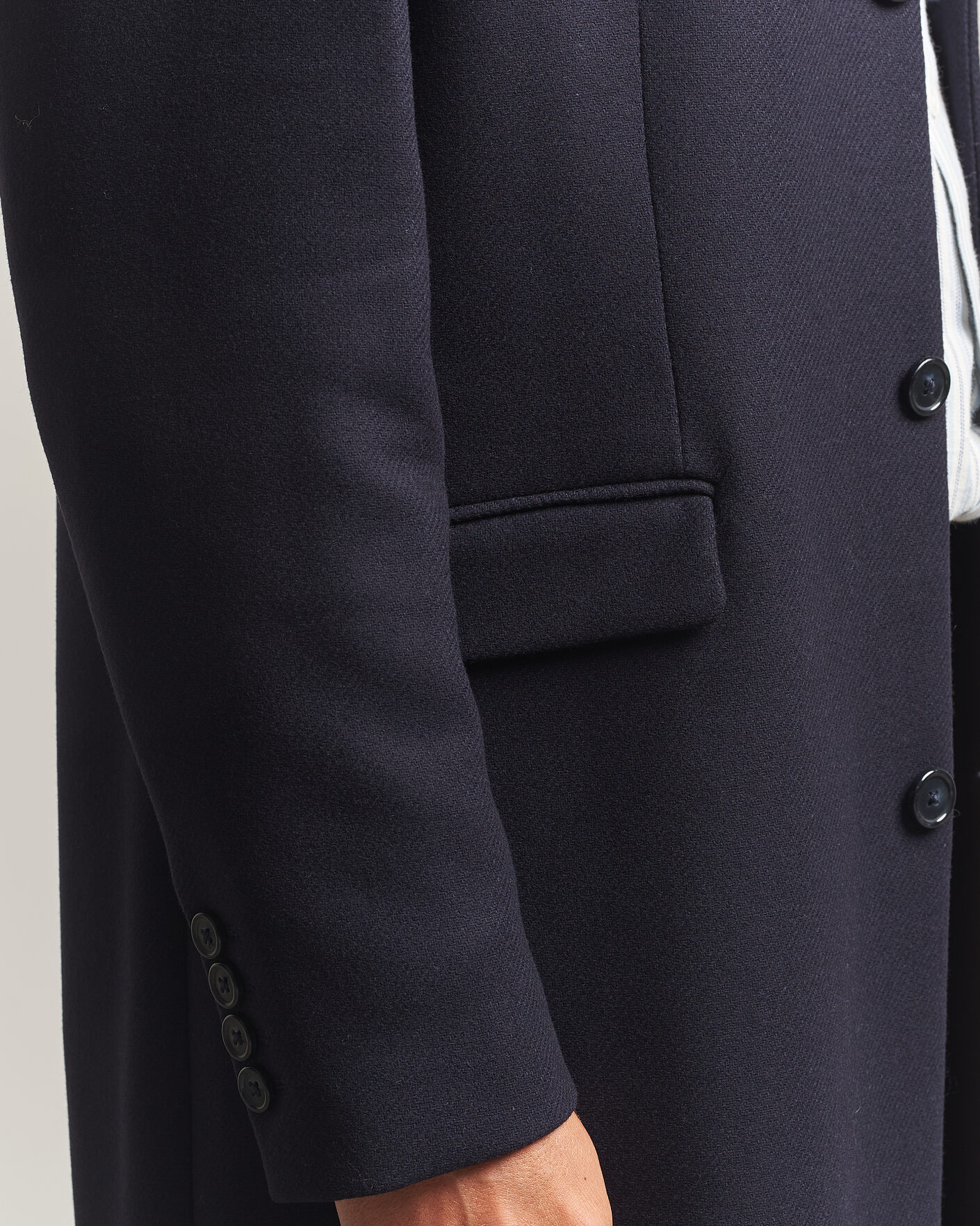 Herr | Jackor | Gant | Classic Wool/Cashmere Coat Evening Blue