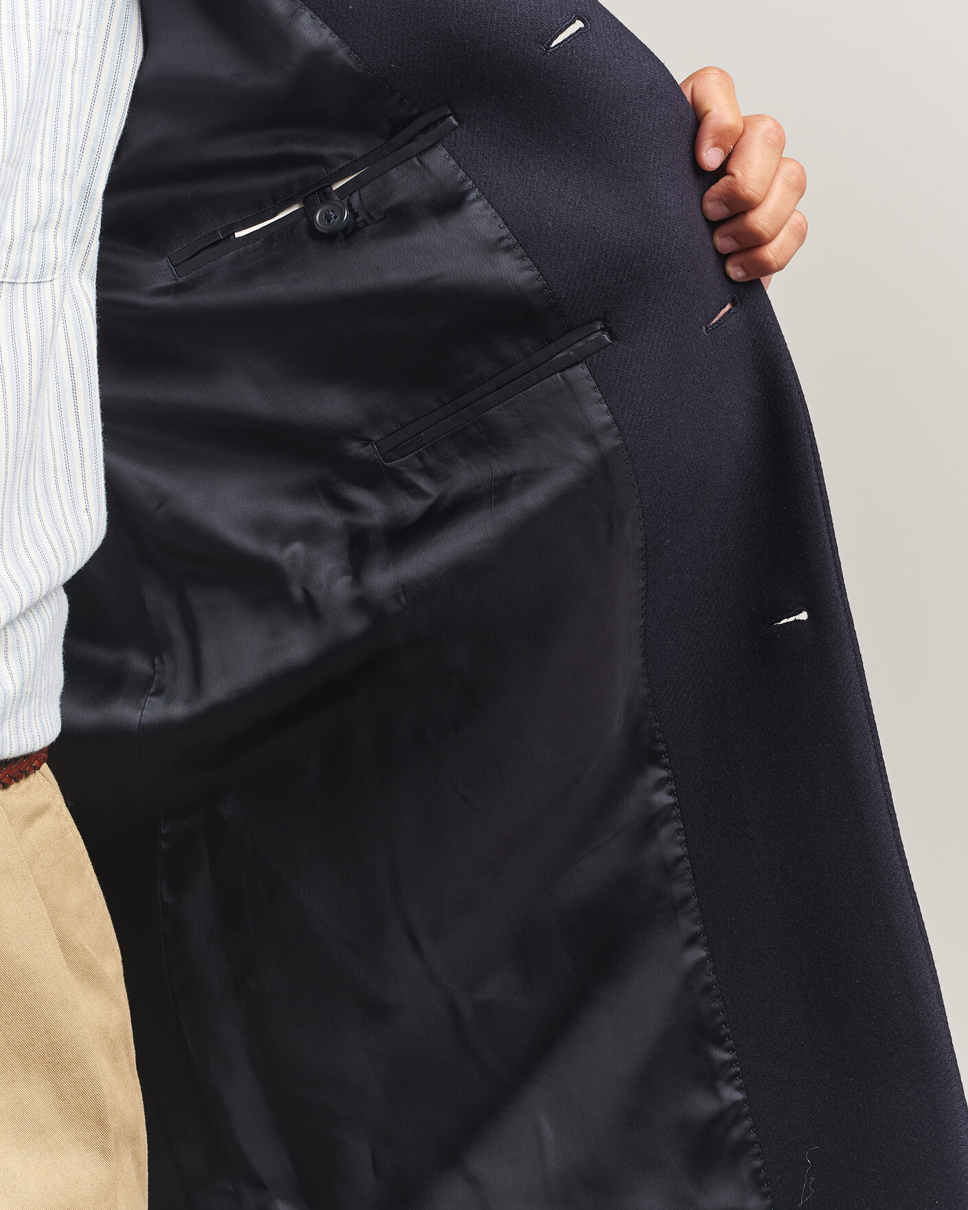 Herr | Jackor | Gant | Classic Wool/Cashmere Coat Evening Blue