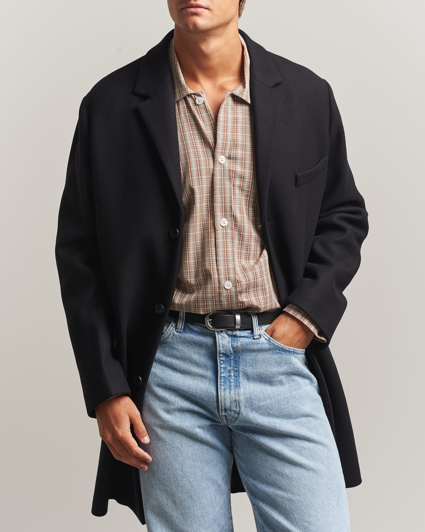 Herr | Jackor | Gant | Classic Wool/Cashmere Coat Black