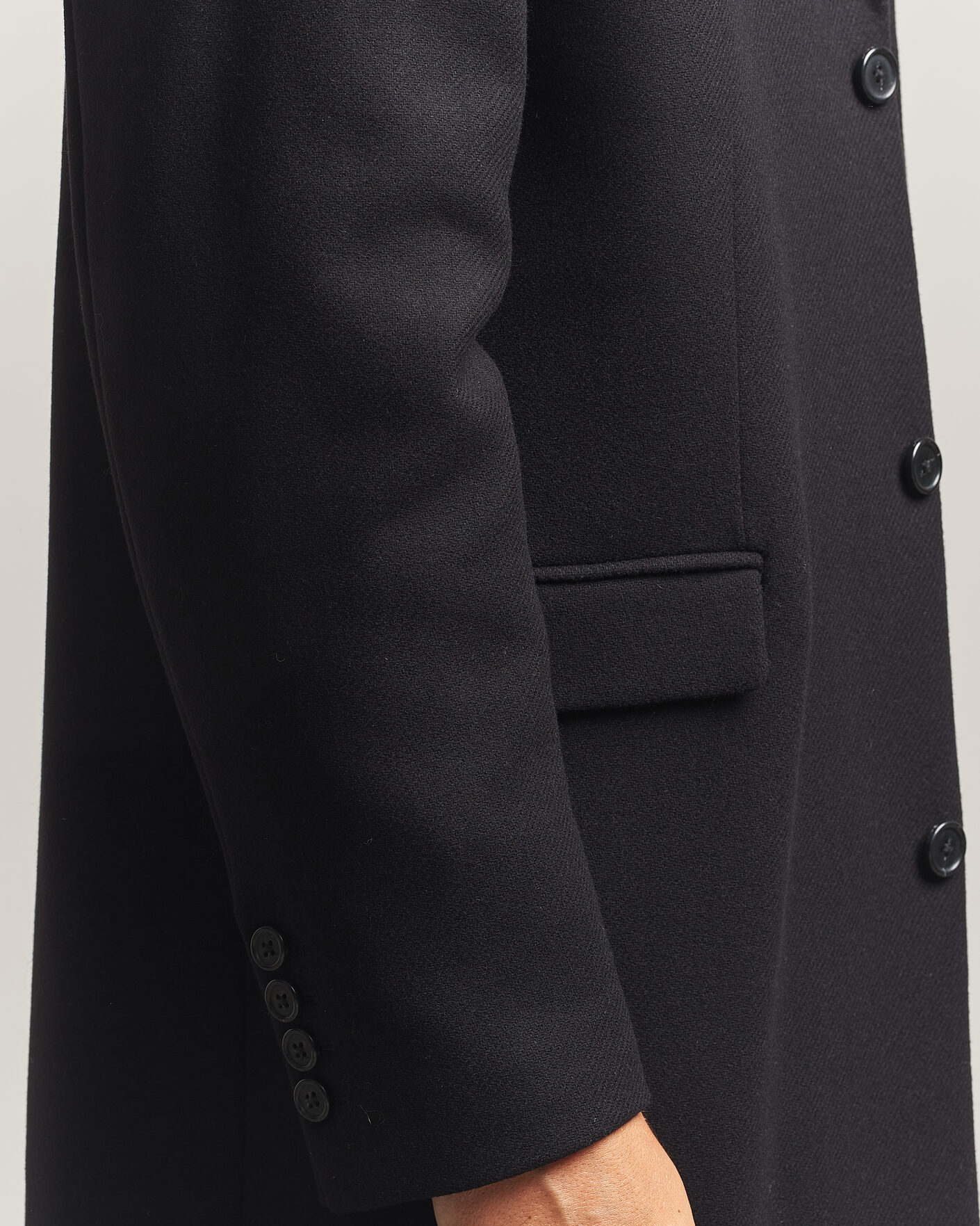 Herr | Jackor | Gant | Classic Wool/Cashmere Coat Black