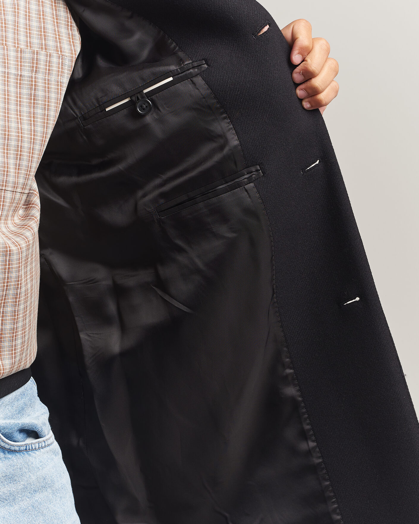 Herr | Jackor | Gant | Classic Wool/Cashmere Coat Black