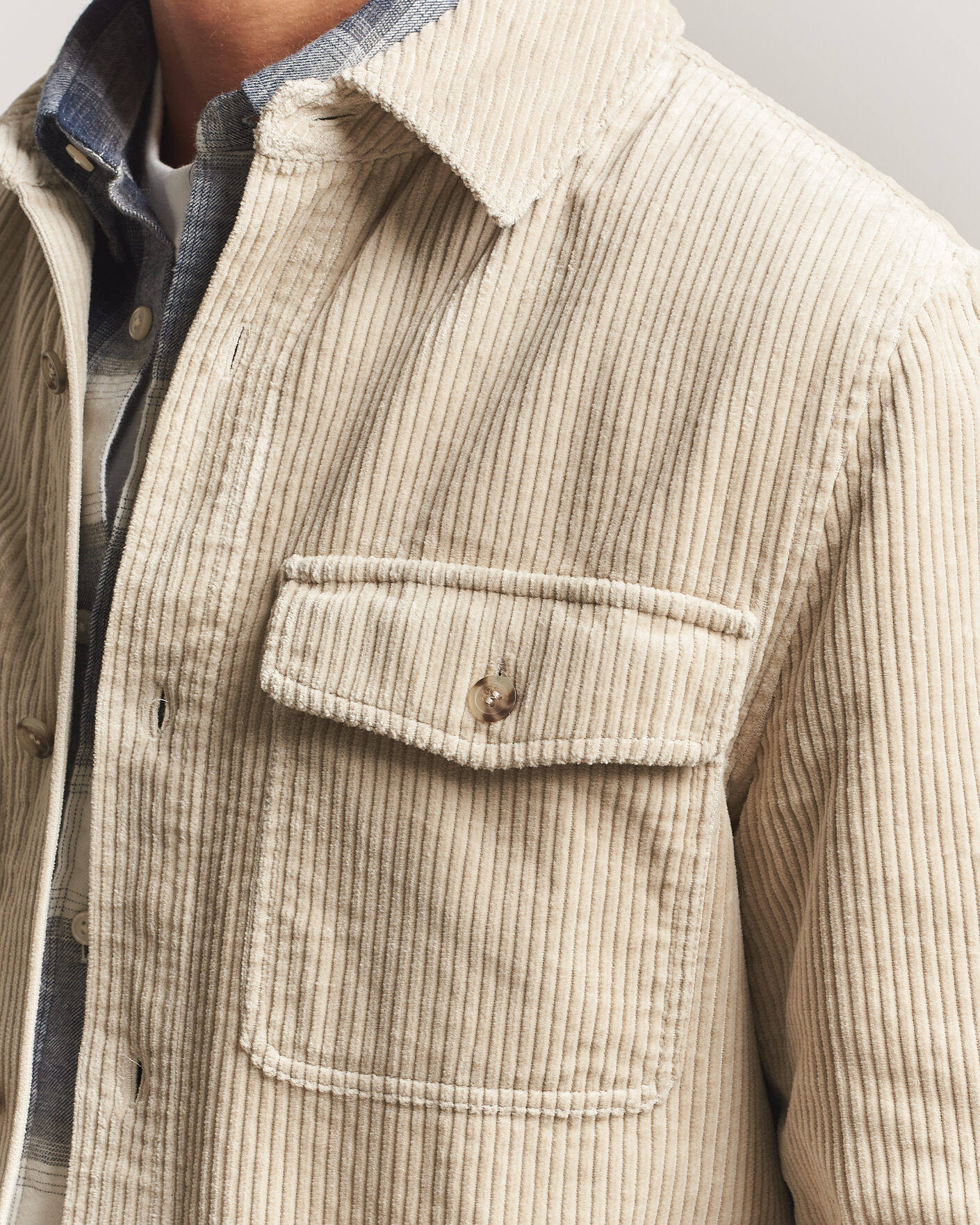 Herr | Skjortor | Gant | Regular Fit Corduroy Overshirt Clay Beige