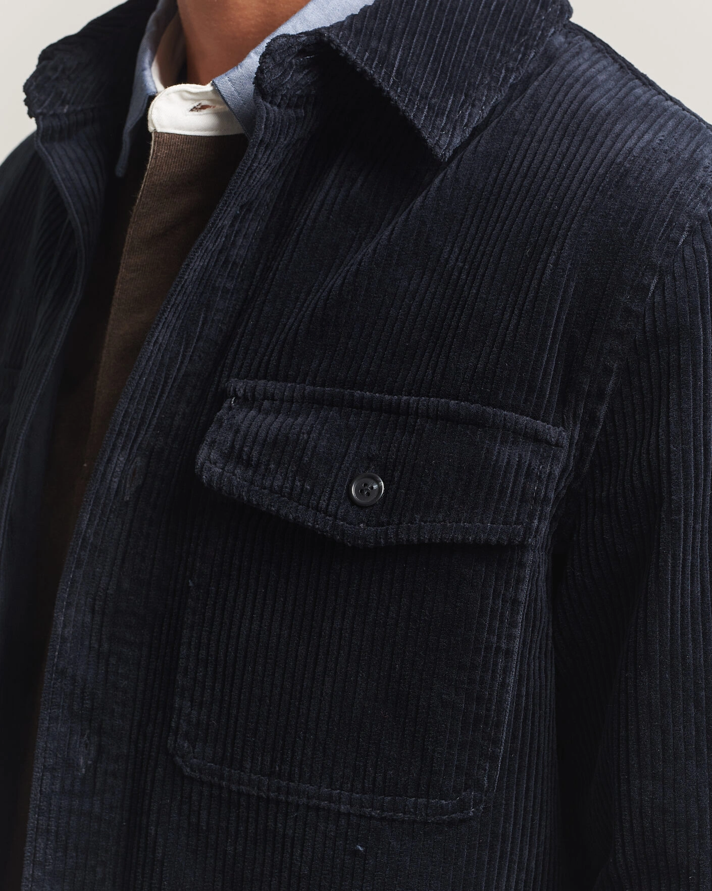 Herr | Skjortor | Gant | Regular Fit Corduroy Overshirt Evening Blue