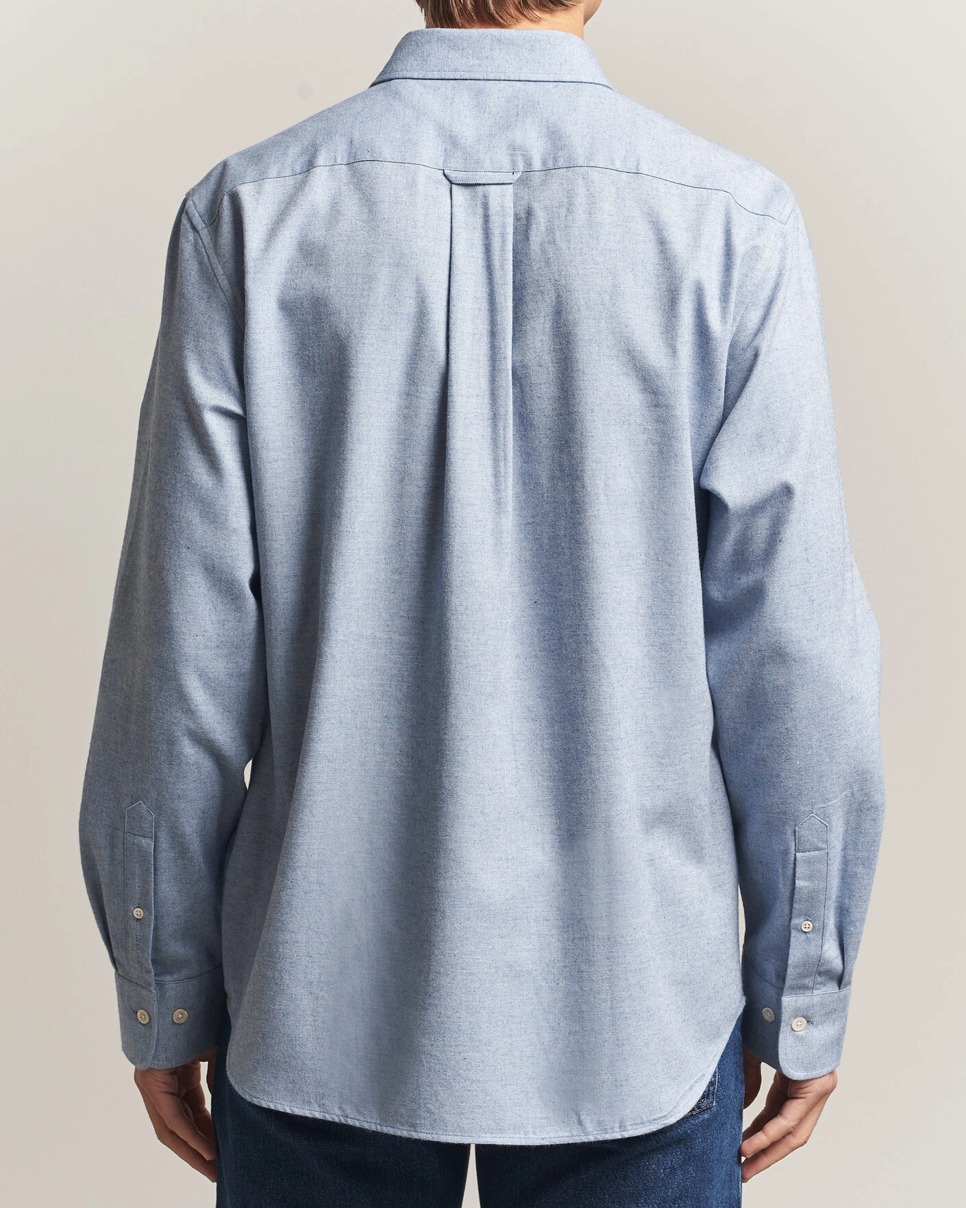 Herr | Skjortor | Gant | Regular Fit Flannel Shirt Light Blue Melange