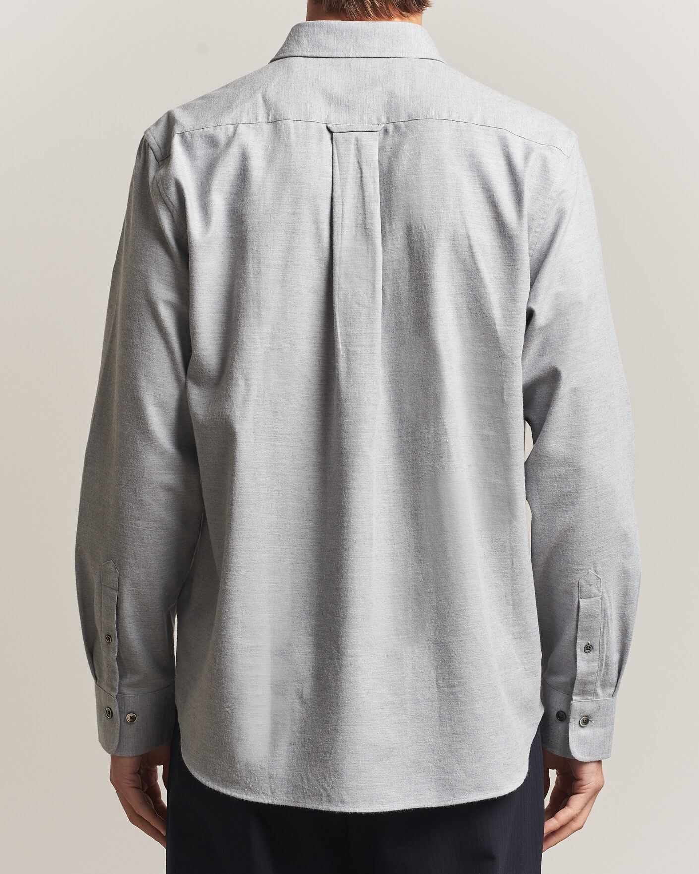 Herr | Skjortor | Gant | Regular Fit Flannel Shirt Grey Melange