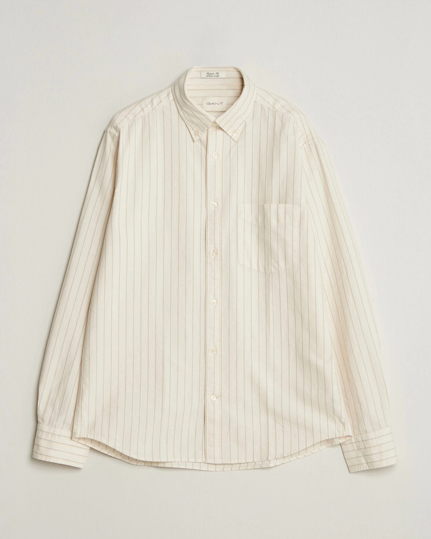 Herr | Skjortor | Gant | Regular Fit Archive Oxford Striped Shirt Cream