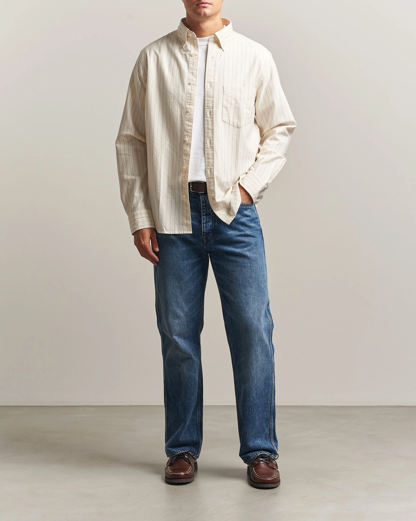 Herr | Skjortor | Gant | Regular Fit Archive Oxford Striped Shirt Cream