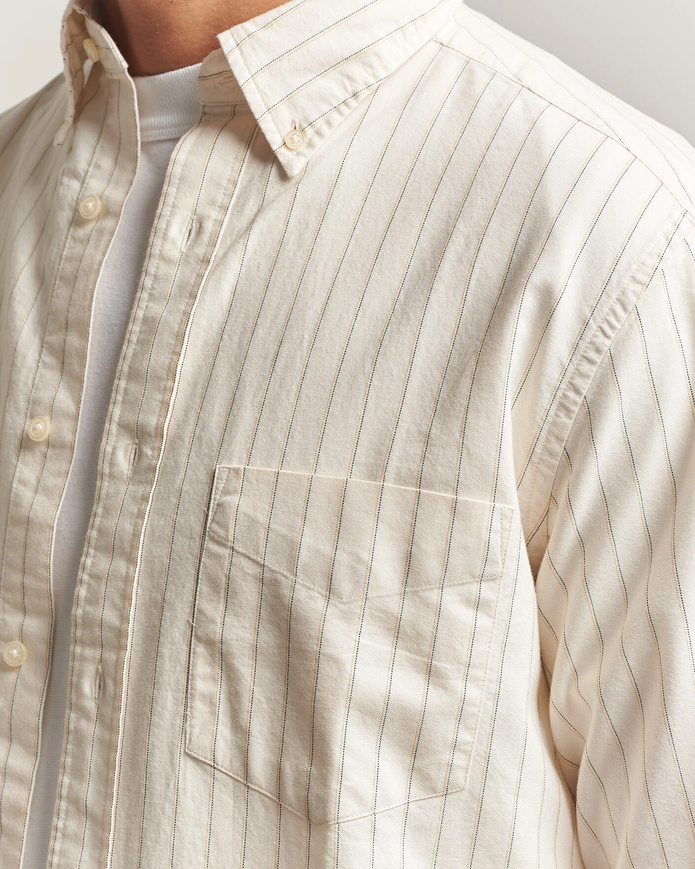 Herr | Skjortor | Gant | Regular Fit Archive Oxford Striped Shirt Cream