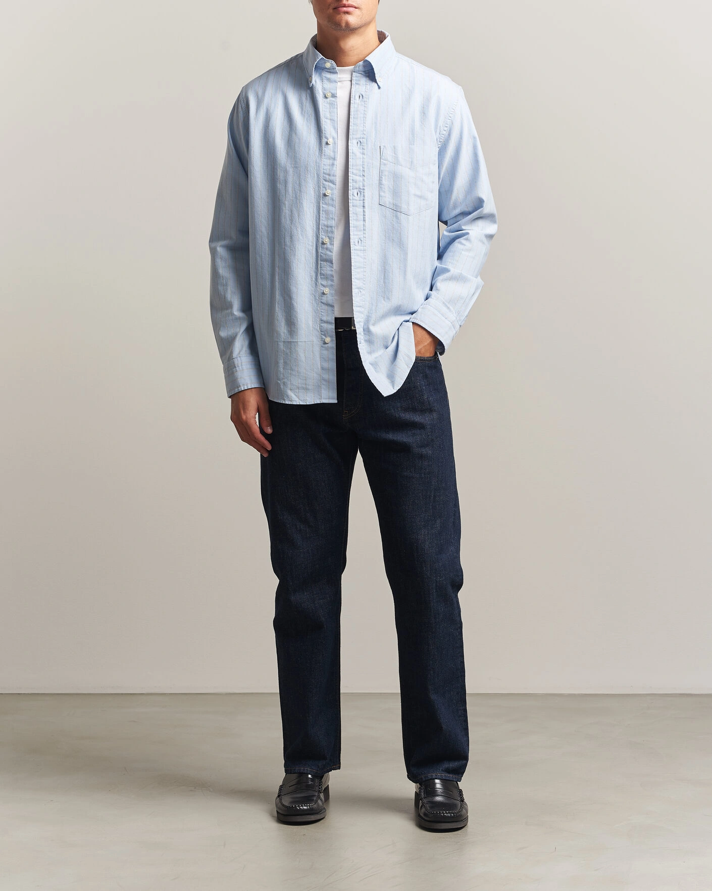 Herr | Skjortor | Gant | Regular Fit Archive Oxford Striped Shirt Clear Sky