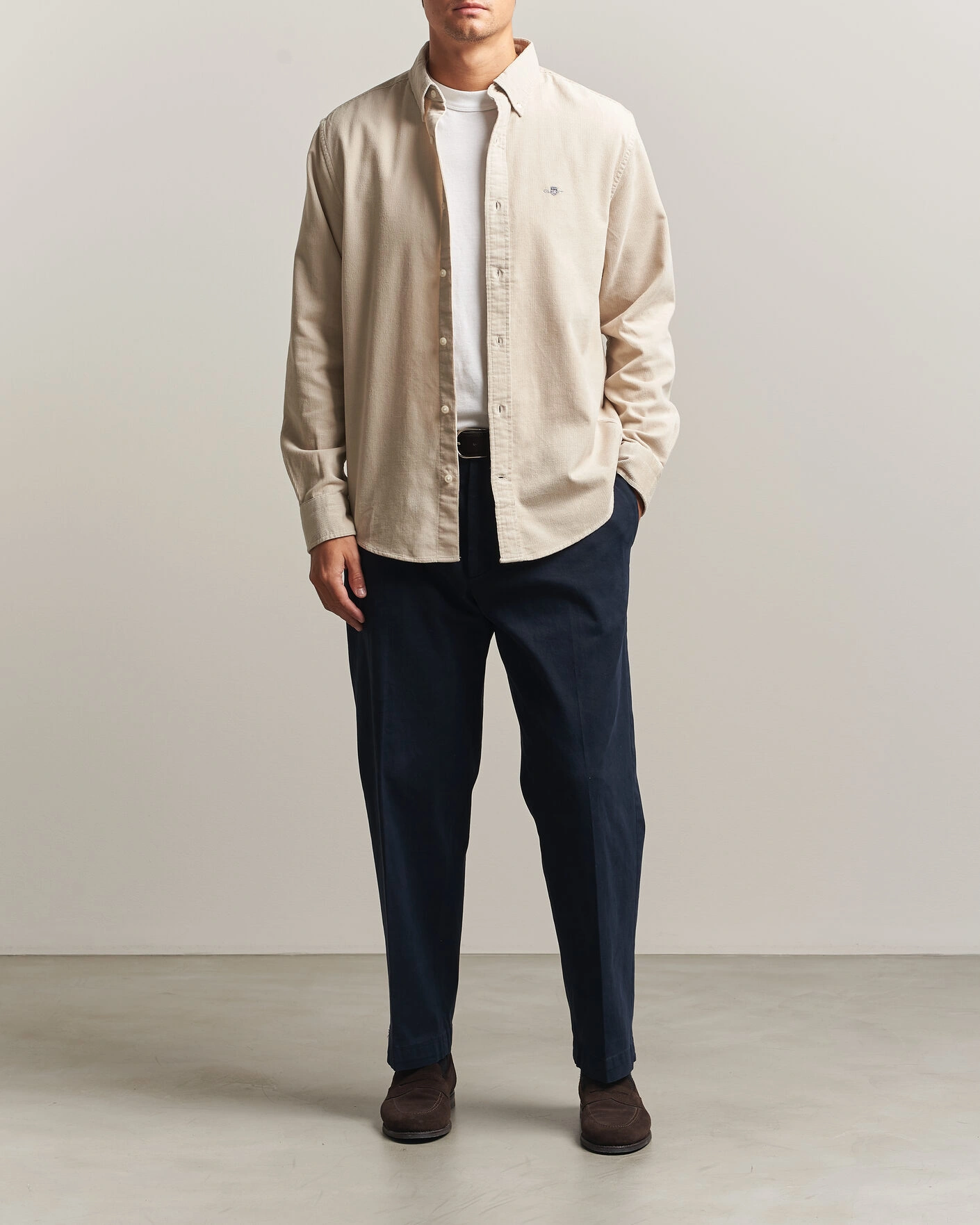 Herr | Skjortor | Gant | Regular Fit Corduroy Shirt Clay Beige