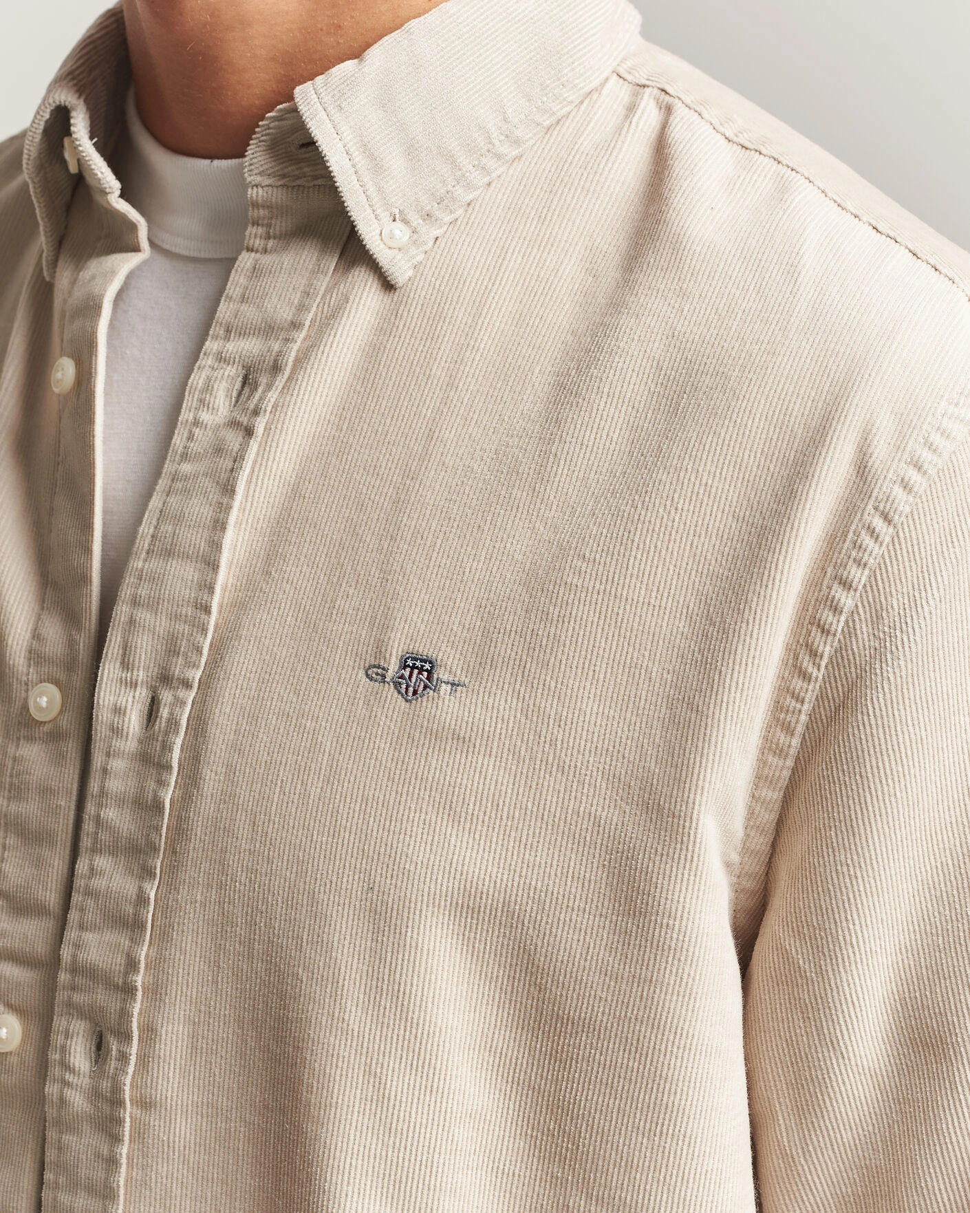 Herr | Skjortor | Gant | Regular Fit Corduroy Shirt Clay Beige