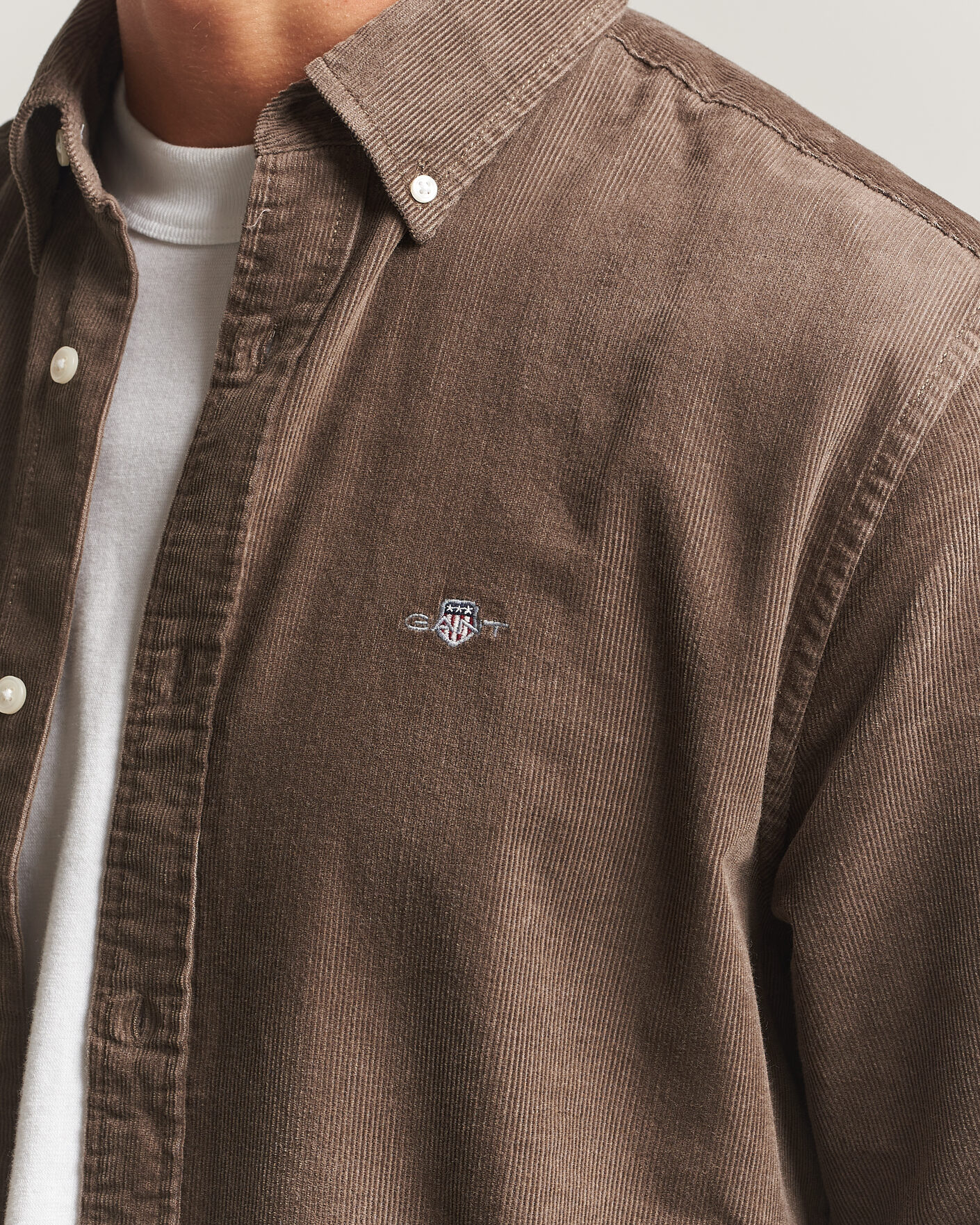 Herr | Skjortor | Gant | Regular Fit Corduroy Shirt Faded Taupe