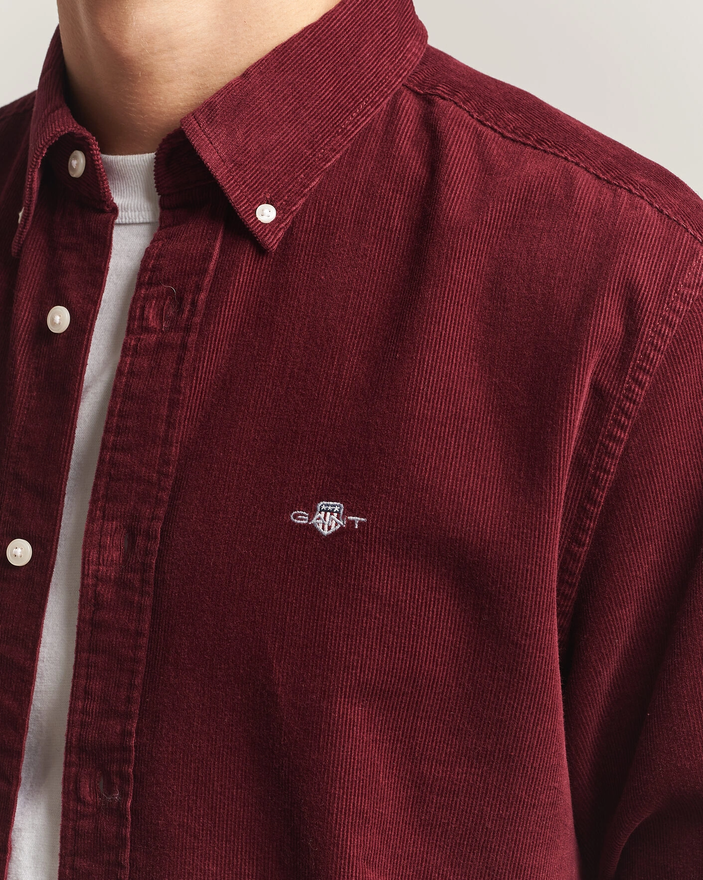 Herr | Skjortor | Gant | Regular Fit Corduroy Shirt Deep Grape Wine