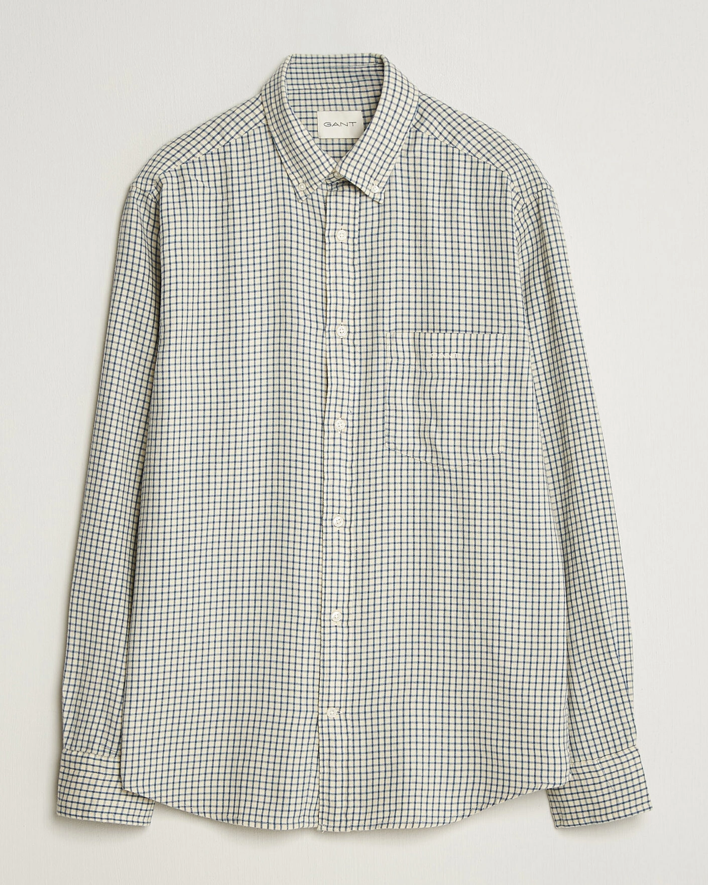 Herr | Skjortor | Gant | Regular Fit Windblown Flannel Checked Shirt Blue Horizon
