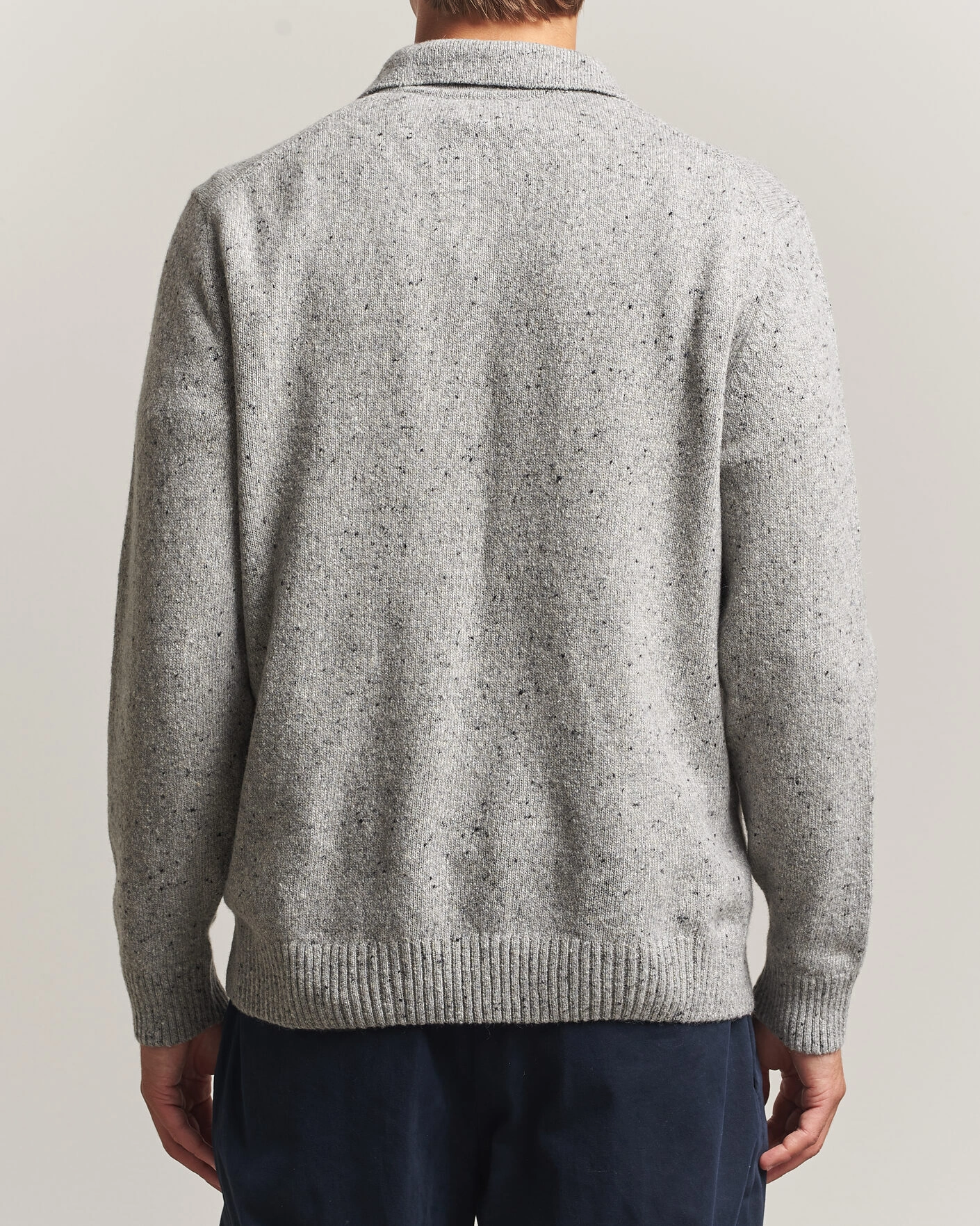 Herr | Tröjor | Gant | Neps Wool Polo Grey Melange
