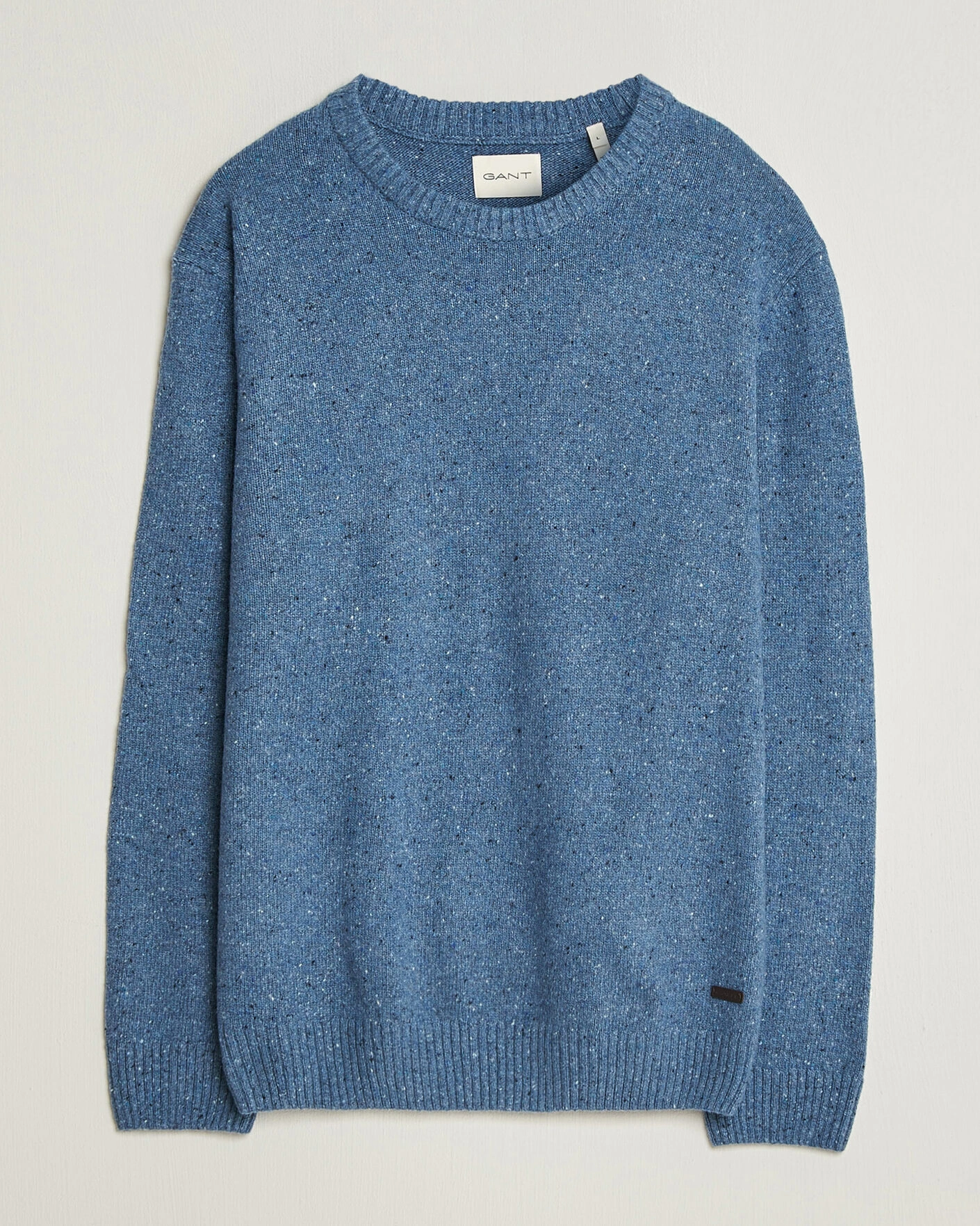 Herr | Tröjor | Gant | Neps Wool Crew Neck Sweater Blue Horizon