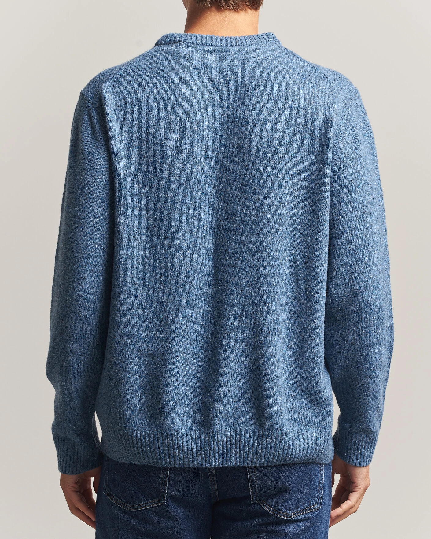 Herr | Tröjor | Gant | Neps Wool Crew Neck Sweater Blue Horizon