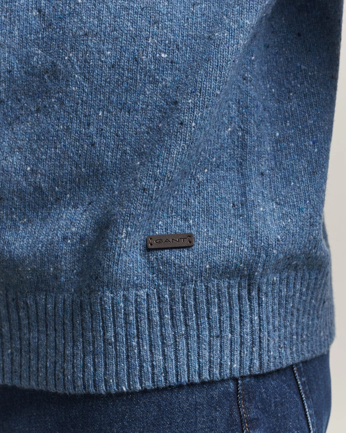Herr | Tröjor | Gant | Neps Wool Crew Neck Sweater Blue Horizon