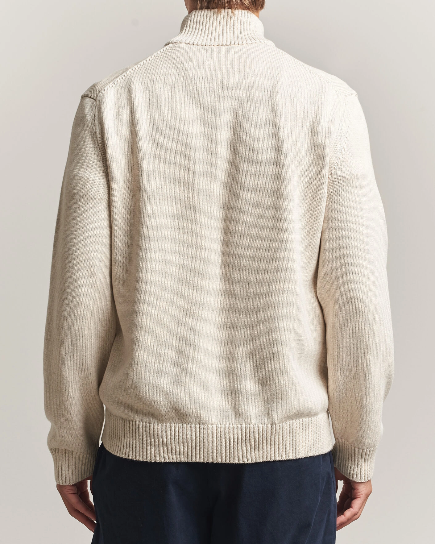 Herr | Tröjor | Gant | Casual Cotton Half Zip Seed Melange