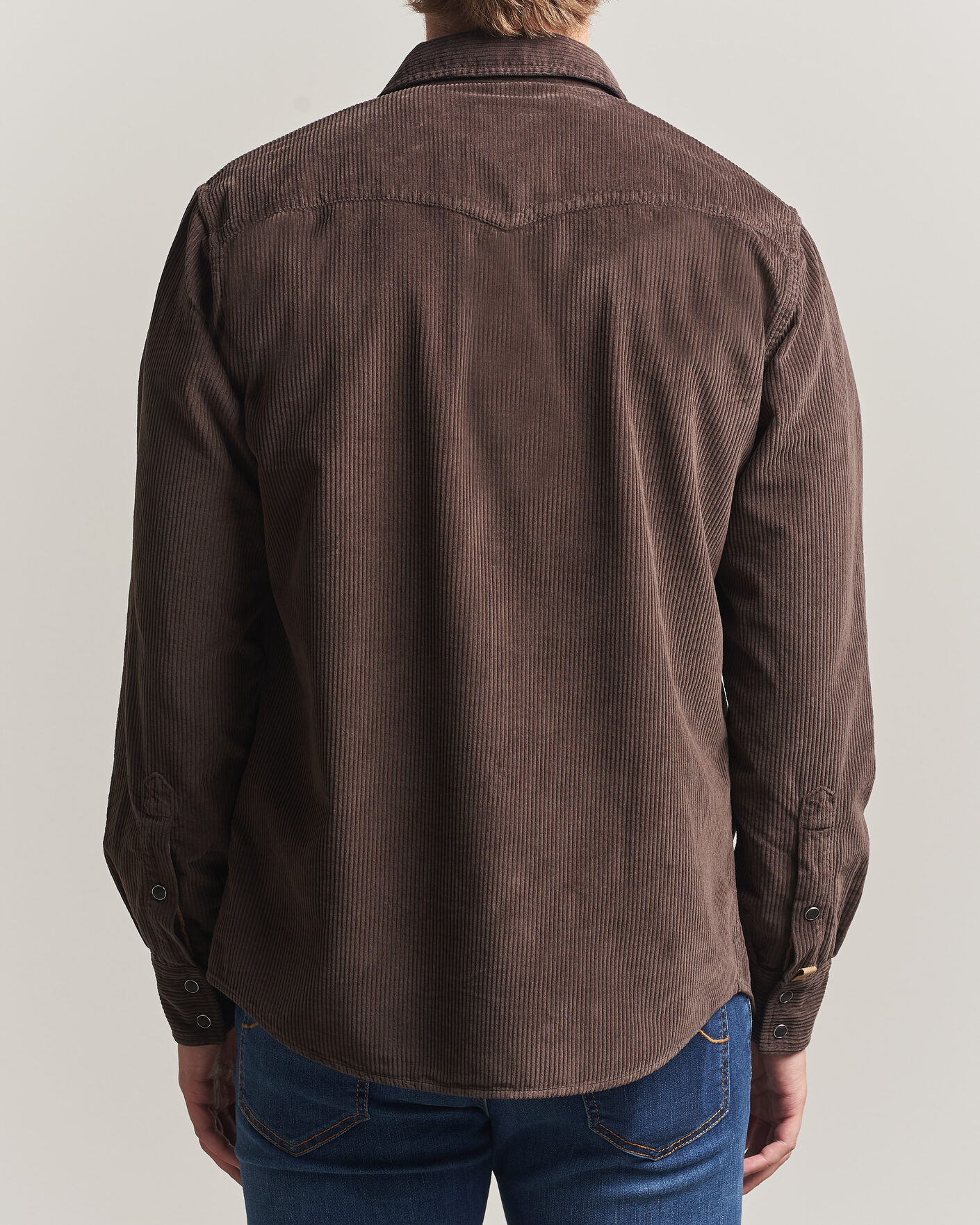 Herr | Skjortor | Jacob Cohën | Cord Pocket Overshirt Brown