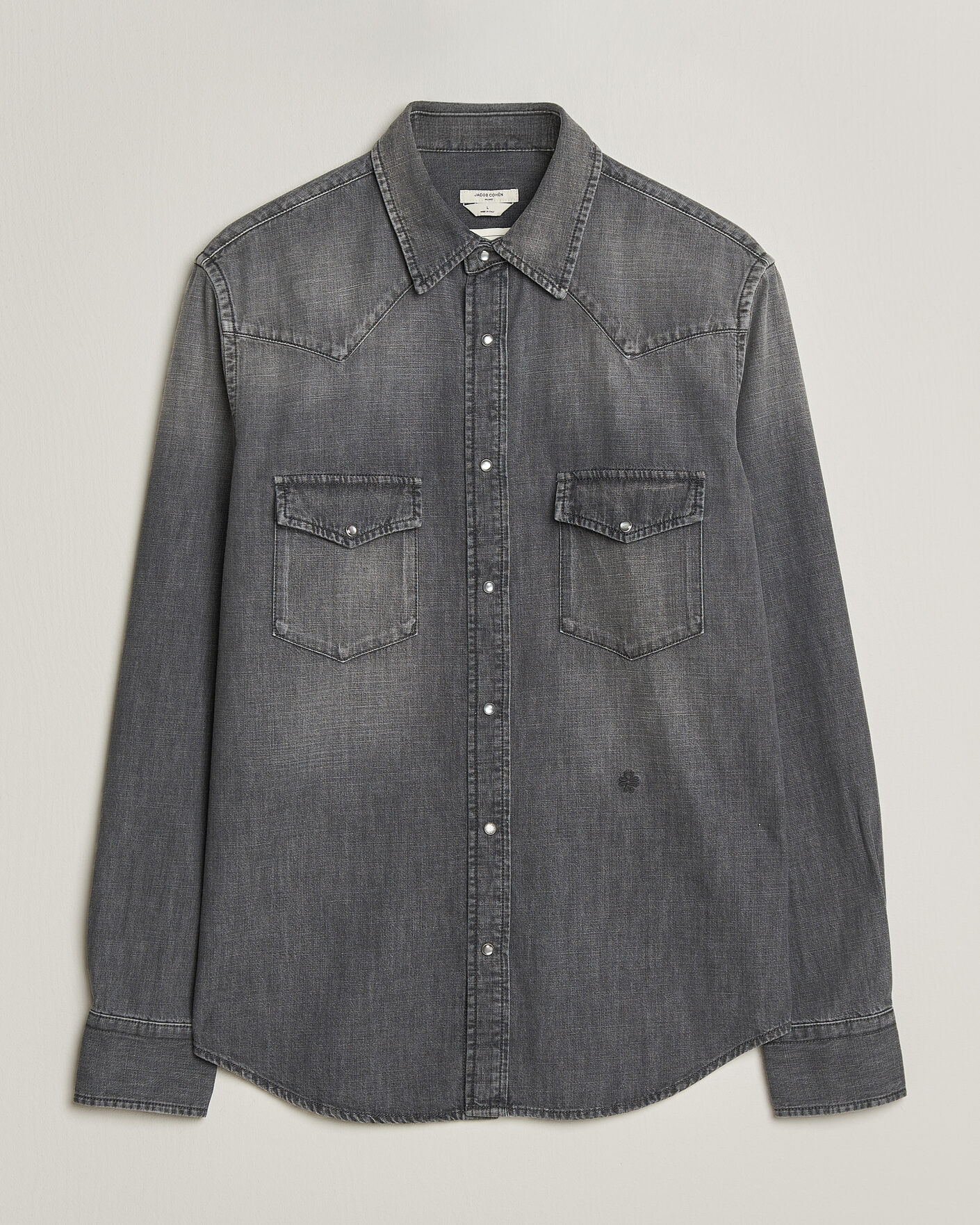 Herr | Skjortor | Jacob Cohën | Denim Western Pocket Overshirt Grey