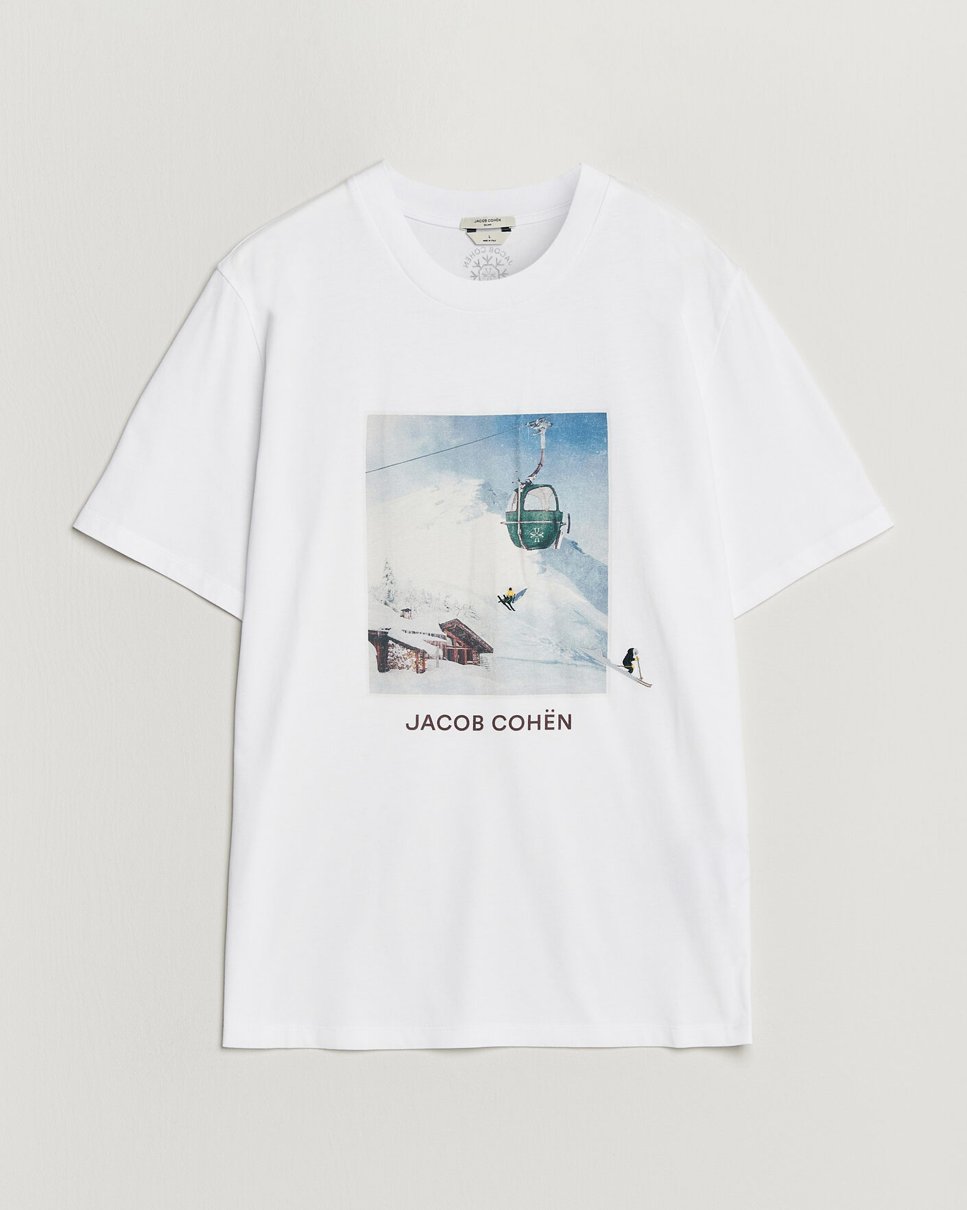 Herr | T-Shirts | Jacob Cohën | Apres Ski Printed T-Shirt White