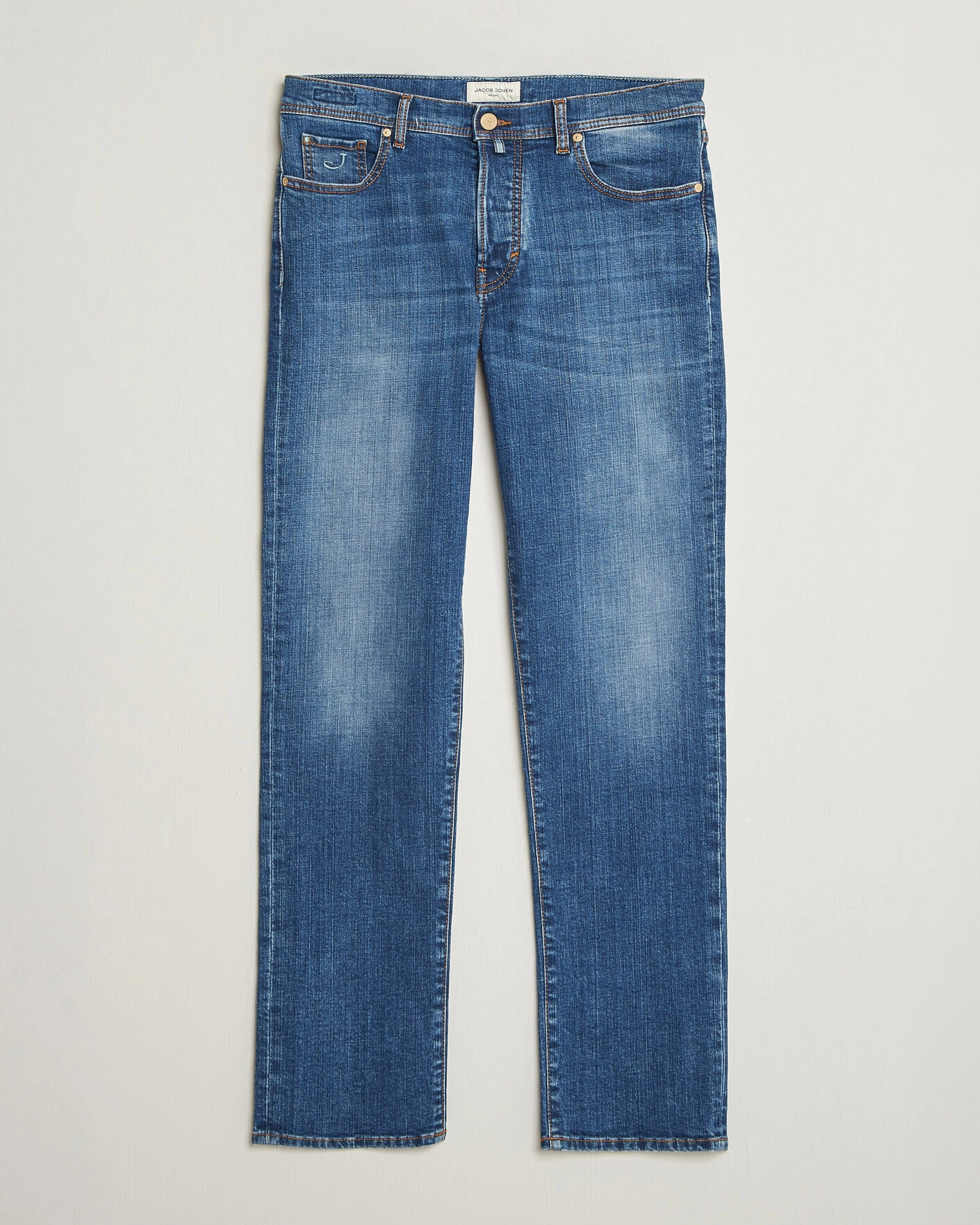 Herr | Jeans | Jacob Cohën | Edos Regular Straight Fit Jeans Mid Blue