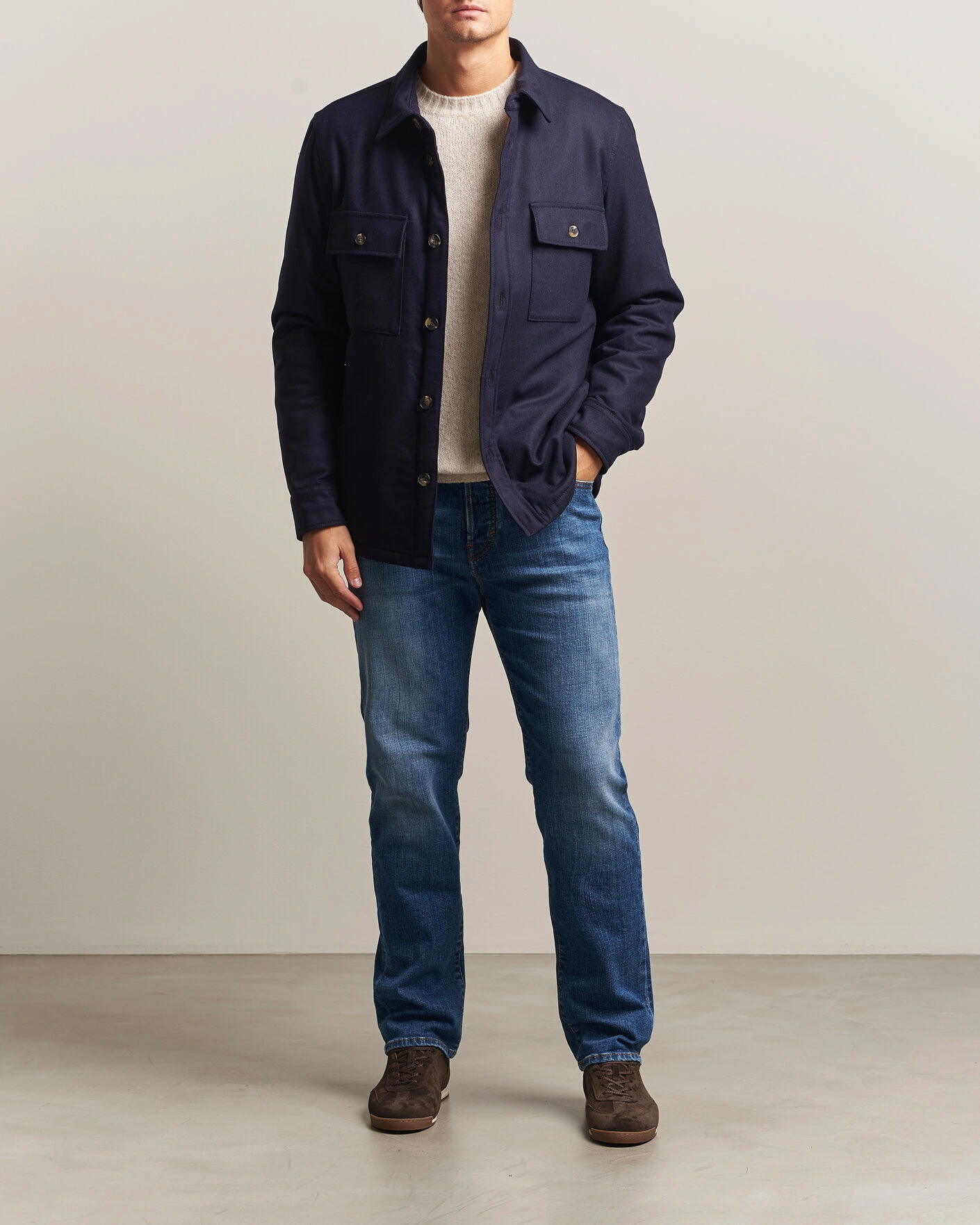 Herr | Jeans | Jacob Cohën | Edos Regular Straight Fit Jeans Mid Blue