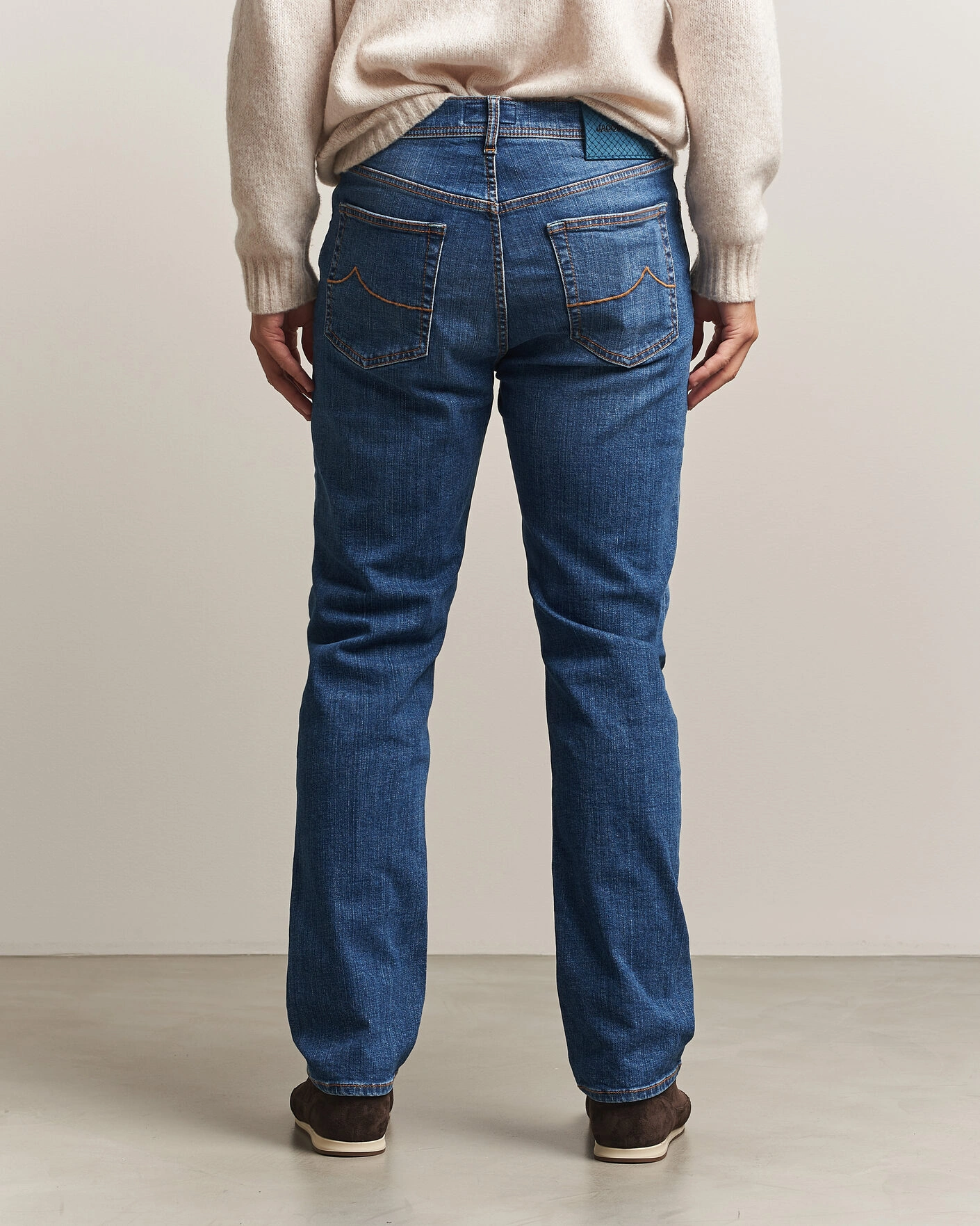 Herr | Jeans | Jacob Cohën | Edos Regular Straight Fit Jeans Mid Blue