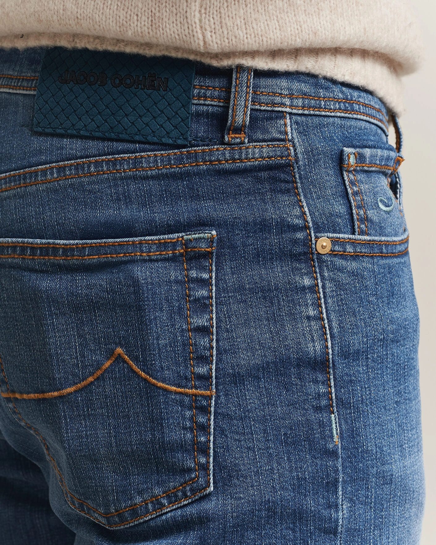 Herr | Jeans | Jacob Cohën | Edos Regular Straight Fit Jeans Mid Blue