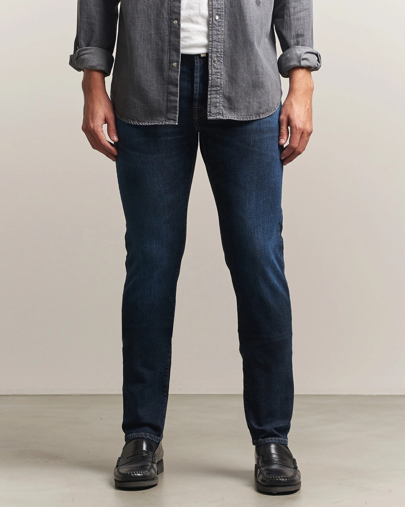 Herr | Jeans | Jacob Cohën | Bard Slim Fit Apres Ski Patch Stretch Jeans Blue