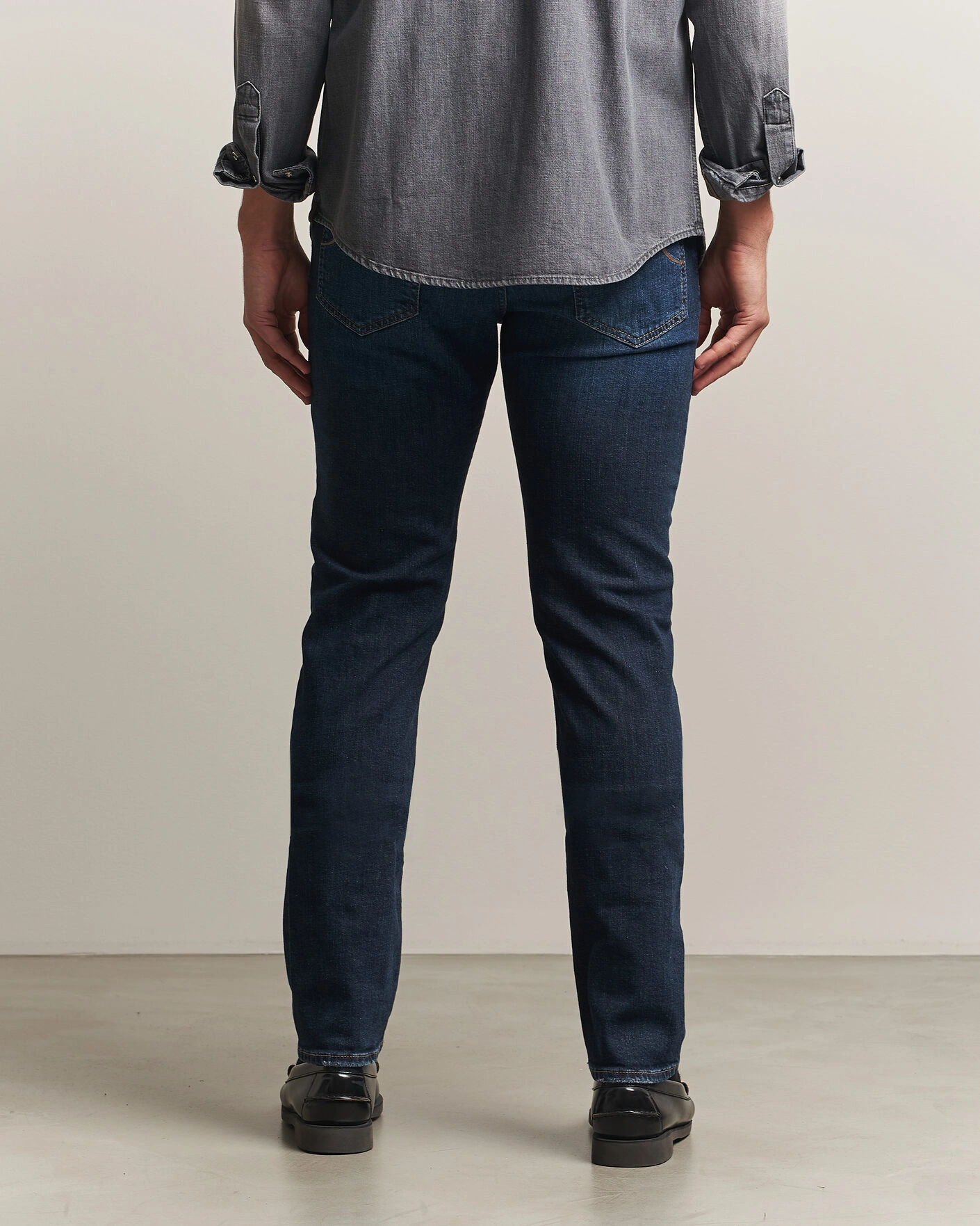 Herr | Jeans | Jacob Cohën | Bard Slim Fit Apres Ski Patch Stretch Jeans Blue