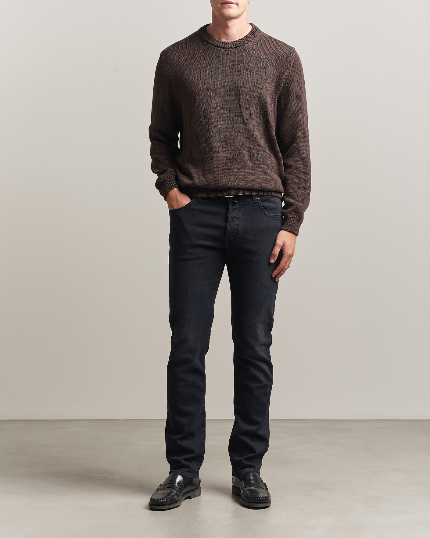 Herr | Jeans | Jacob Cohën | Bard Slim Fit Stretch Jeans Washed Black