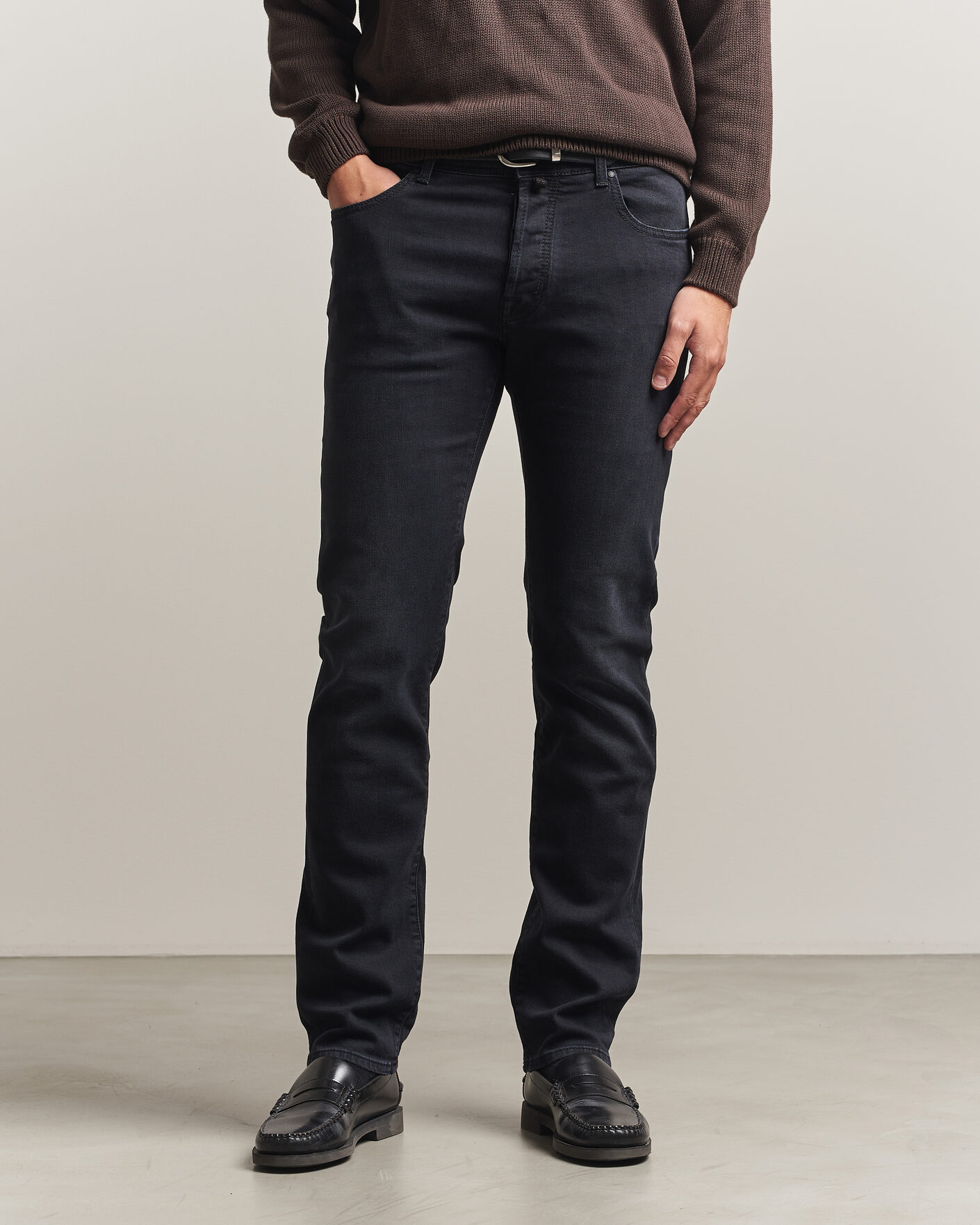 Herr | Jeans | Jacob Cohën | Bard Slim Fit Stretch Jeans Washed Black