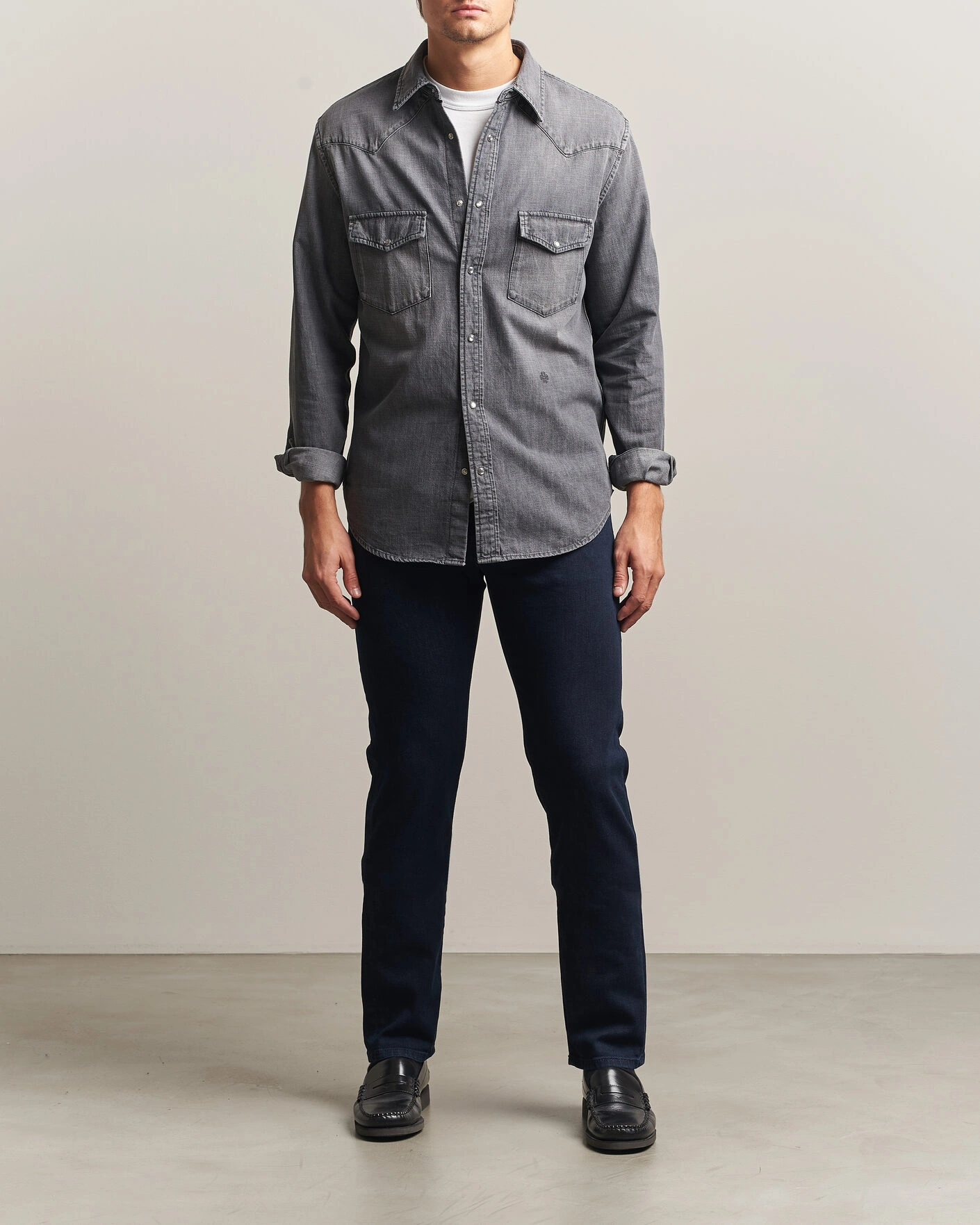 Herr | Jeans | Jacob Cohën | Bard Slim Fit Stretch Jeans Overdyed Blue