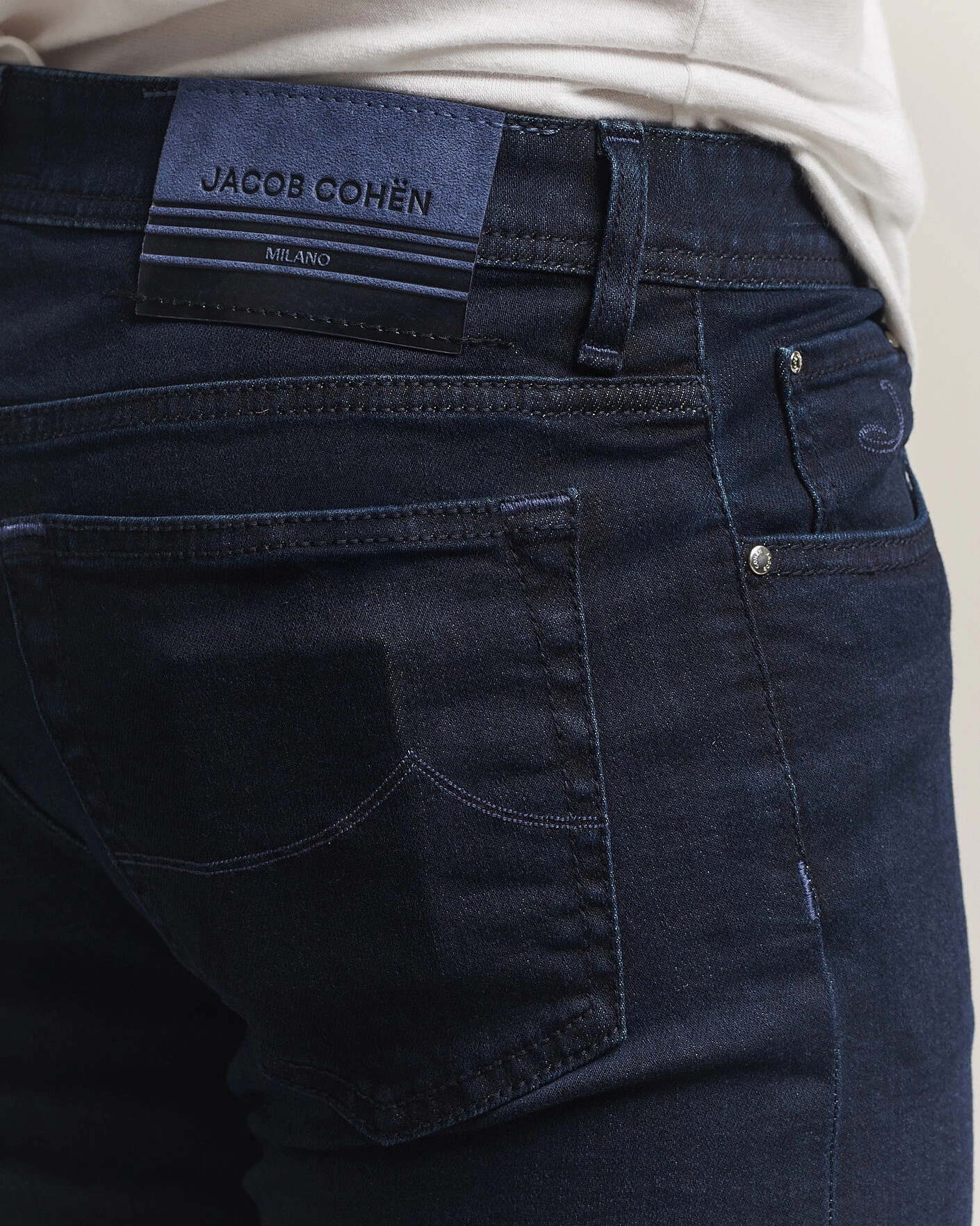 Herr | Jeans | Jacob Cohën | Bard Slim Fit Stretch Jeans Overdyed Blue