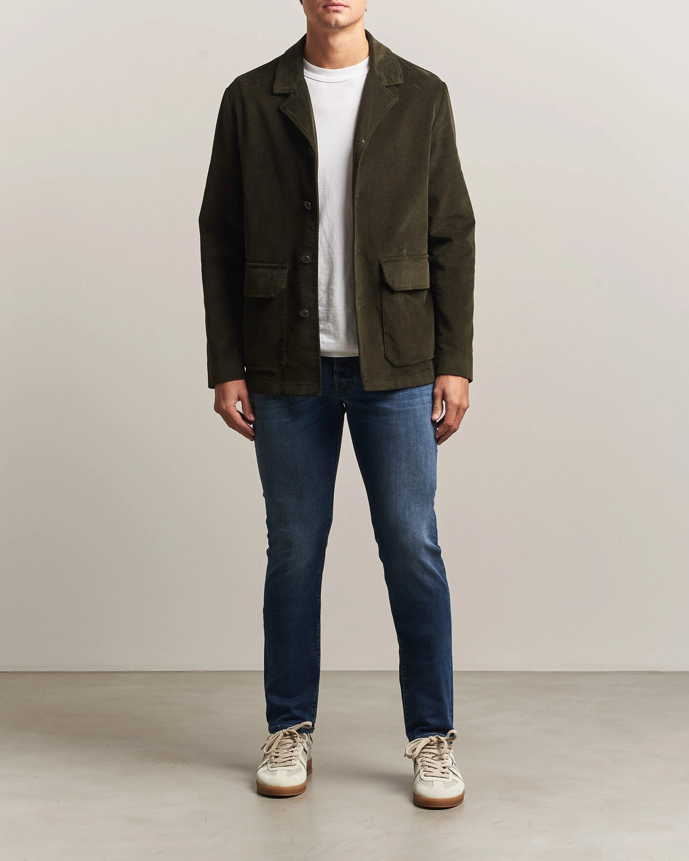 Herr | Jeans | Jacob Cohën | Bard Slim Fit Stretch Jeans Mid Blue