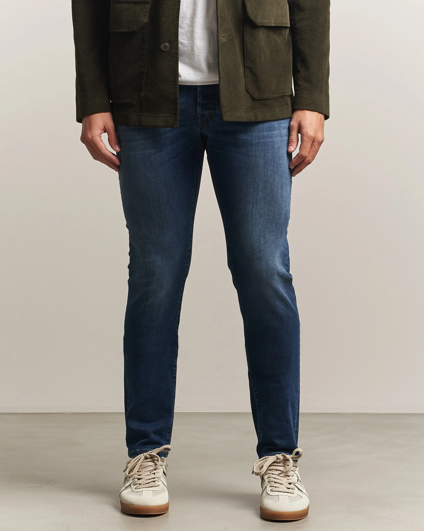 Herr | Jeans | Jacob Cohën | Bard Slim Fit Stretch Jeans Mid Blue