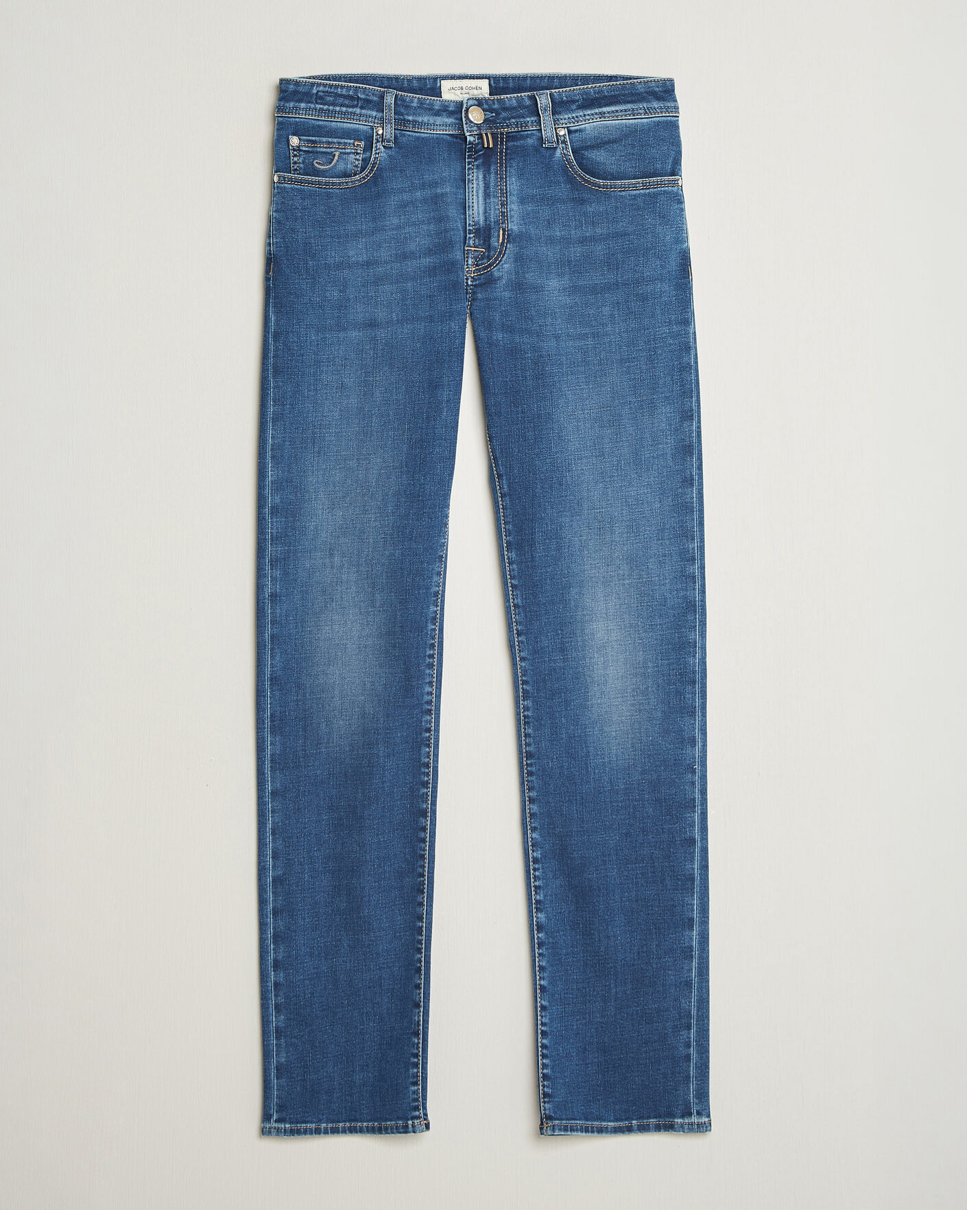 Herr | Jeans | Jacob Cohën | Bard Fast Slim Fit Stretch Jeans Mid Blue