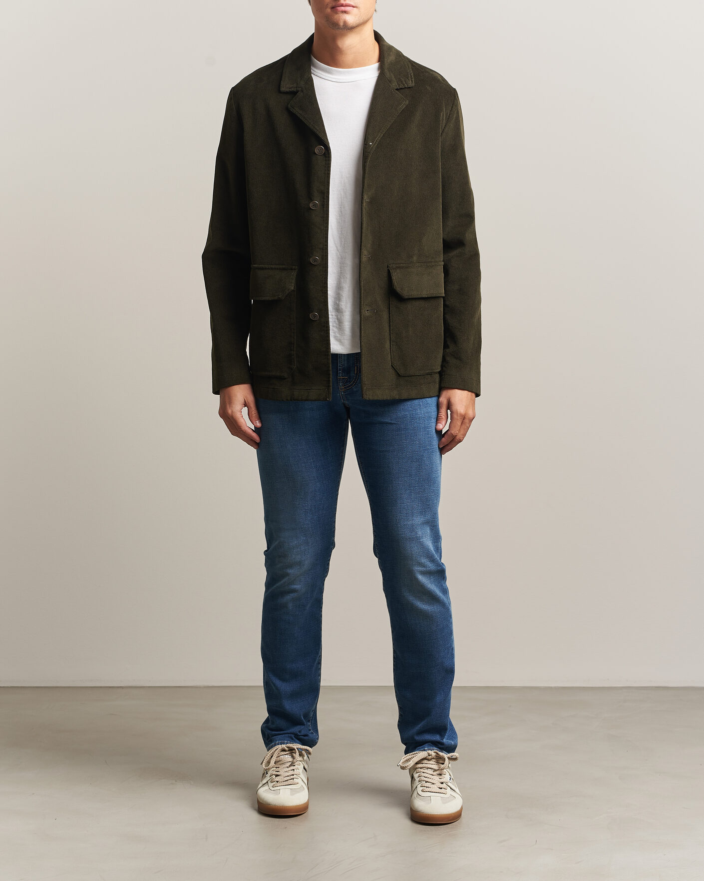 Herr | Jeans | Jacob Cohën | Bard Fast Slim Fit Stretch Jeans Mid Blue
